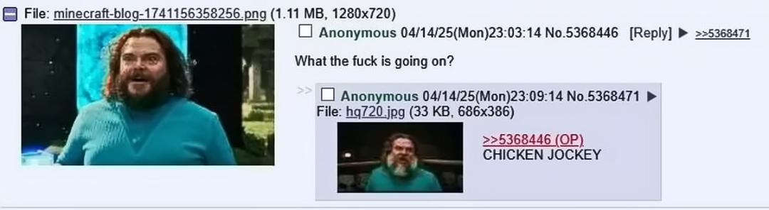 آخرین پست منتشر شده در 4chan قبل از هک آوریل ۲۰۲۵
