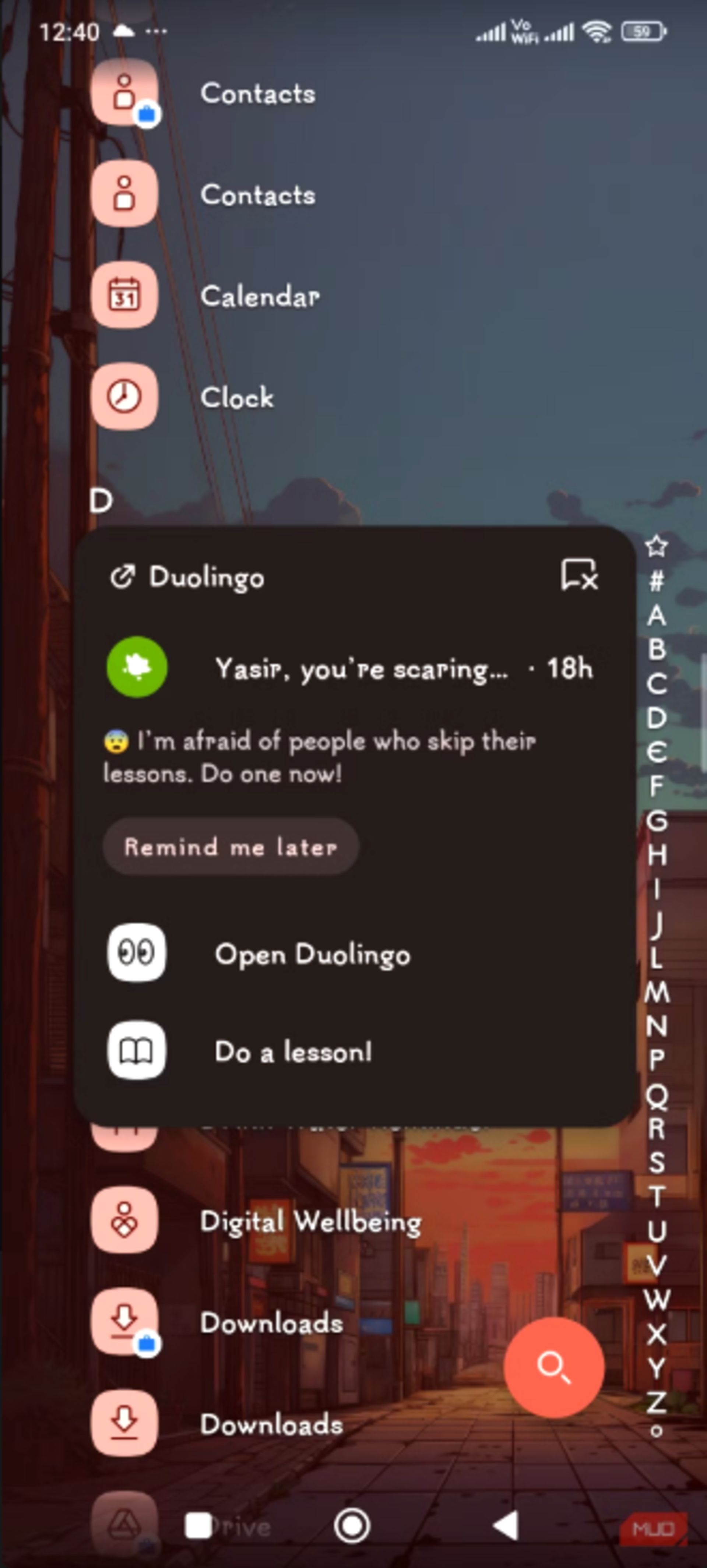 نوتیفیکیشن‌های Niagra launcher 