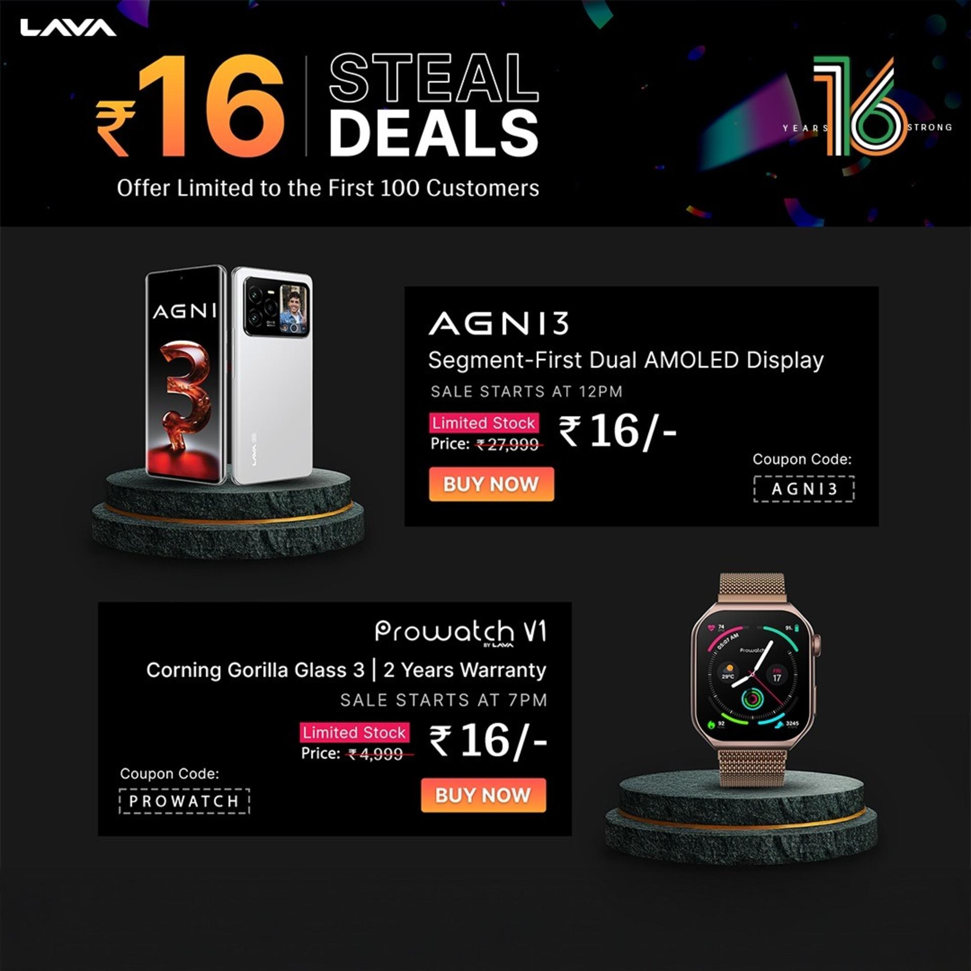 پوستر فروش گوشی لاوا Agni 3