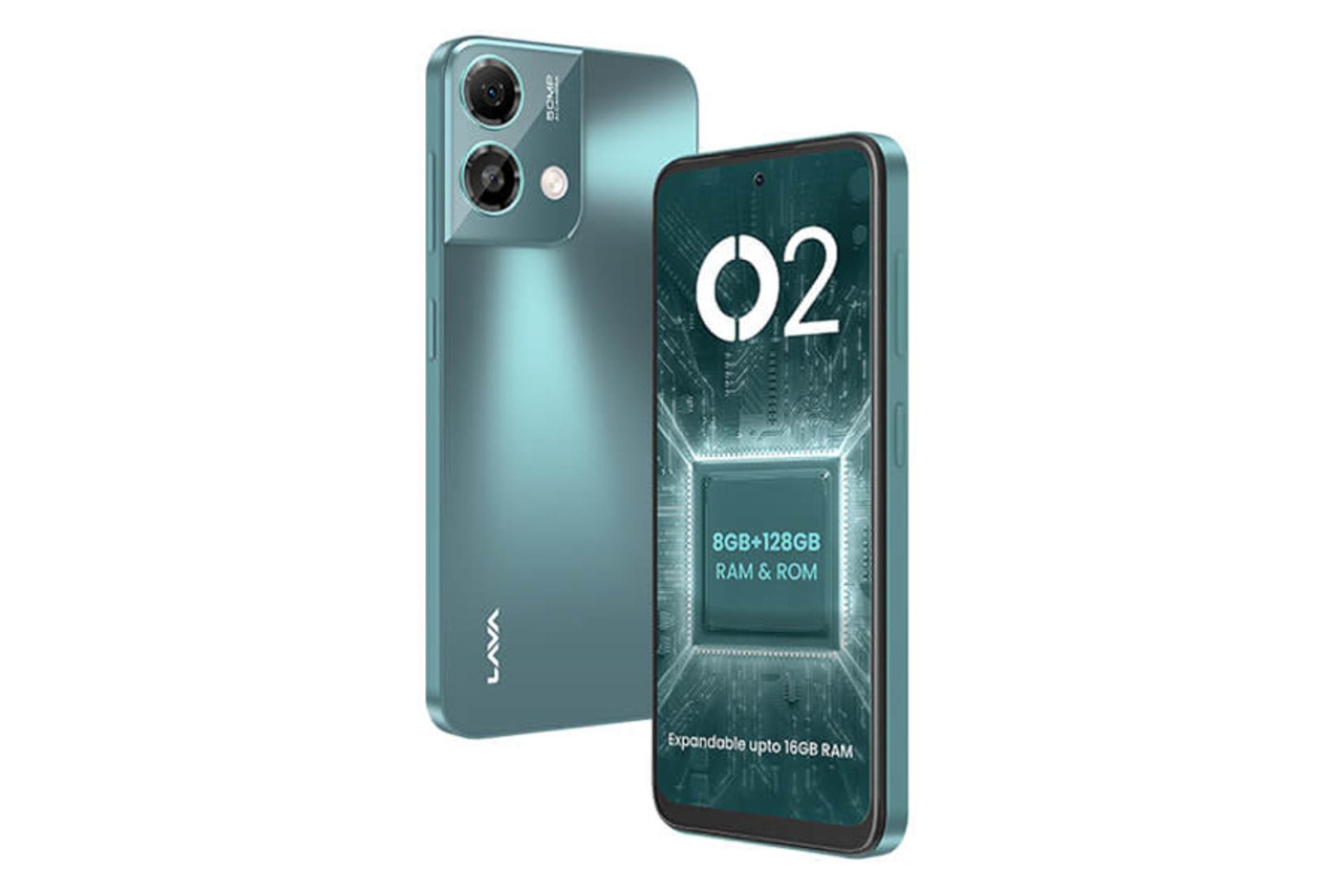 لبه های کناری گوشی موبایل لاوا Lava O2 سبز