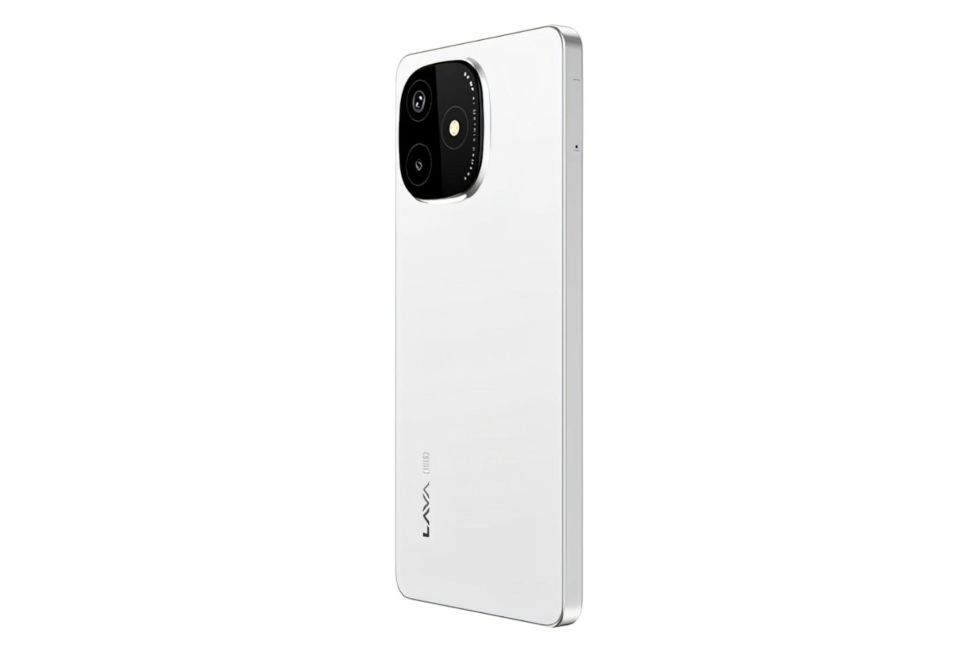 پنل پشت و چینش دوربین گوشی موبایل لاوا Lava Play Ultra سفید
