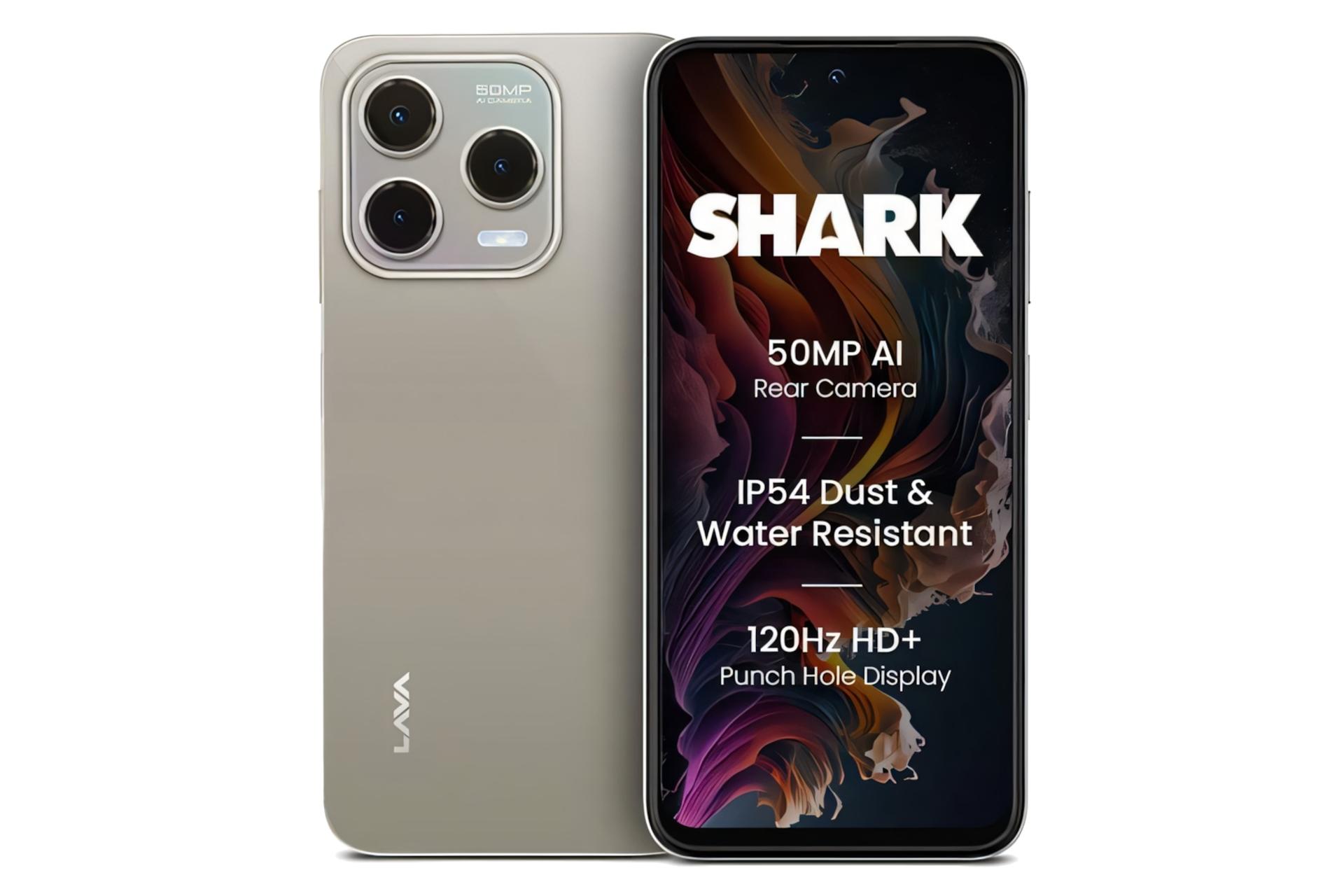 پنل جلو و پشت گوشی موبایل لاوا Lava Shark طلایی