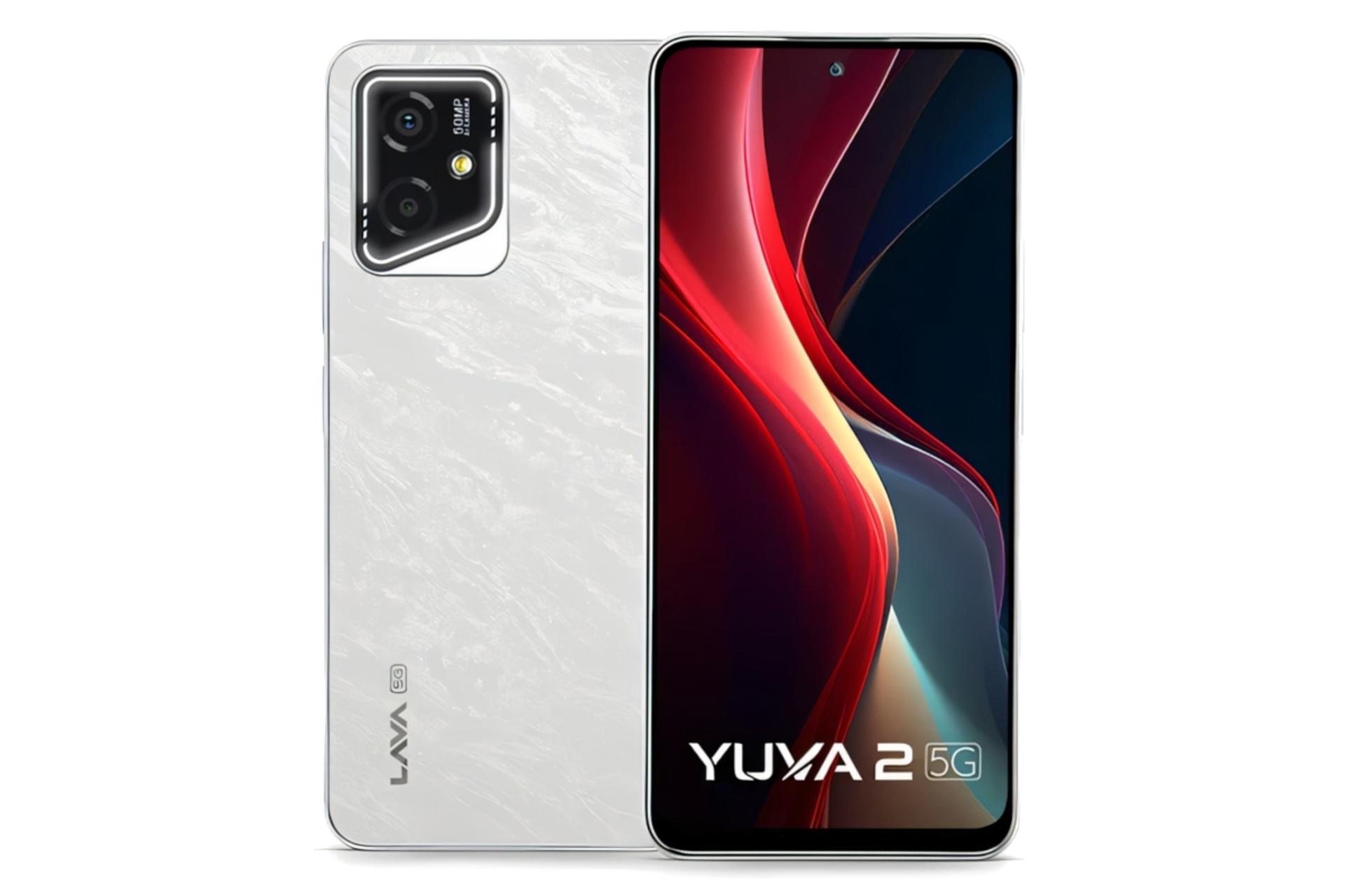 پنل جلو و پشت گوشی موبایل لاوا Lava Yuva 2 5G سفید