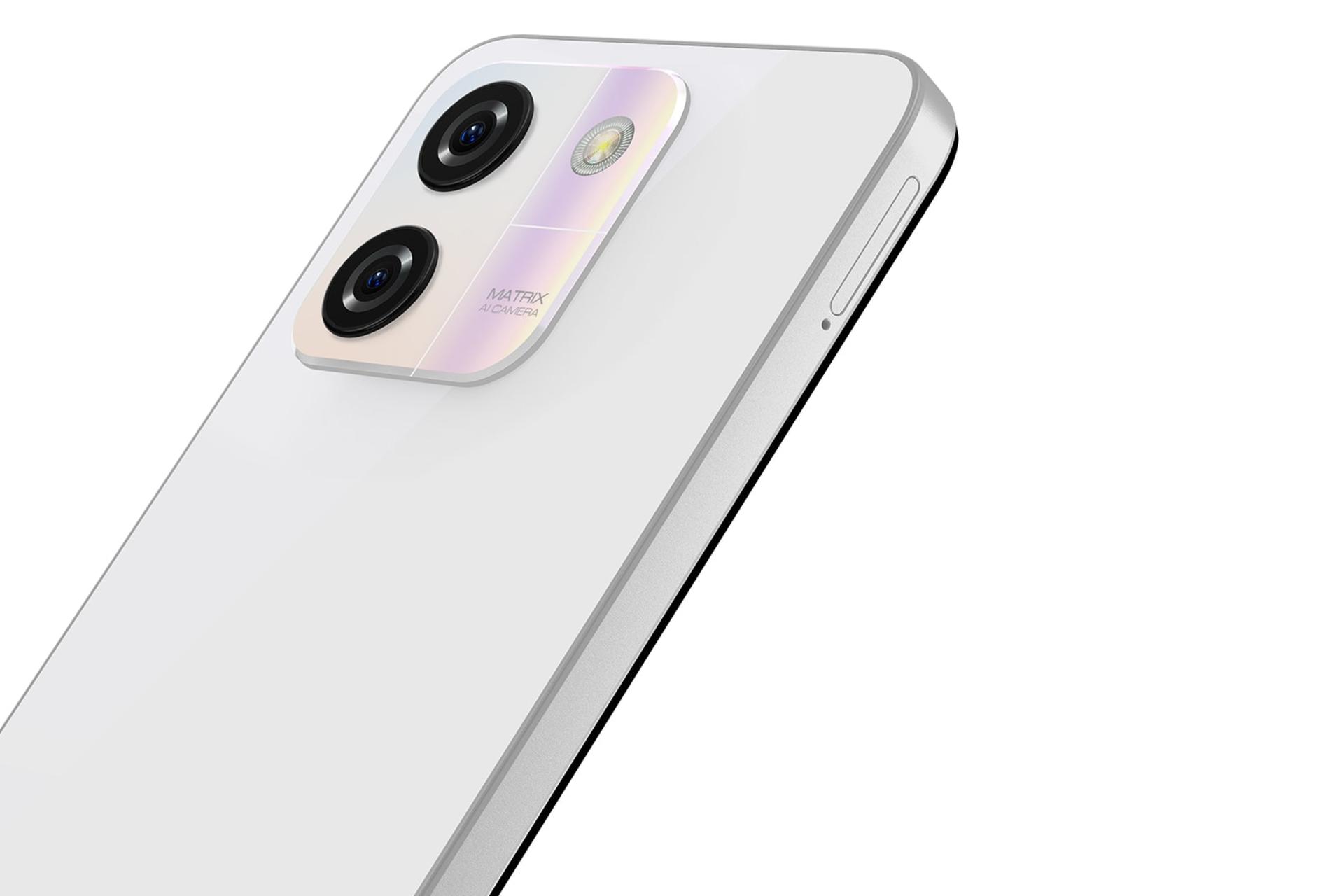 پنل پشت و چینش دوربین گوشی موبایل لاوا Lava Yuva Smart سفید