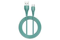کابل شارژ USB الدینیو Type-A به Type-C مدل LS612 با طول 2 متر رنگ سبز