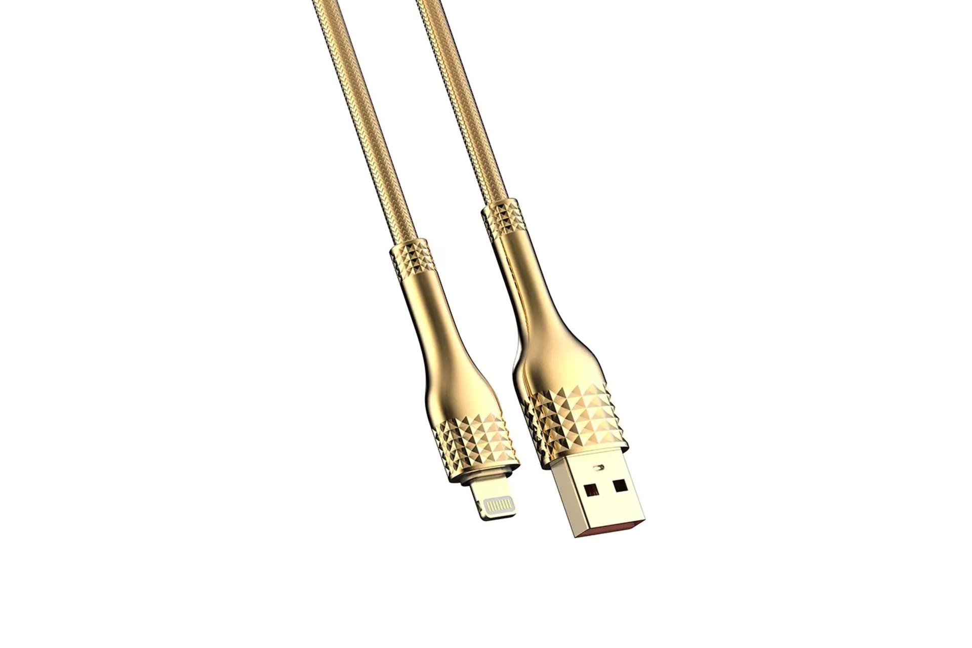 کانکتور و اتصال کابل شارژ USB الدینیو Type-A به Lightning مدل LS651 با طول 1 متر