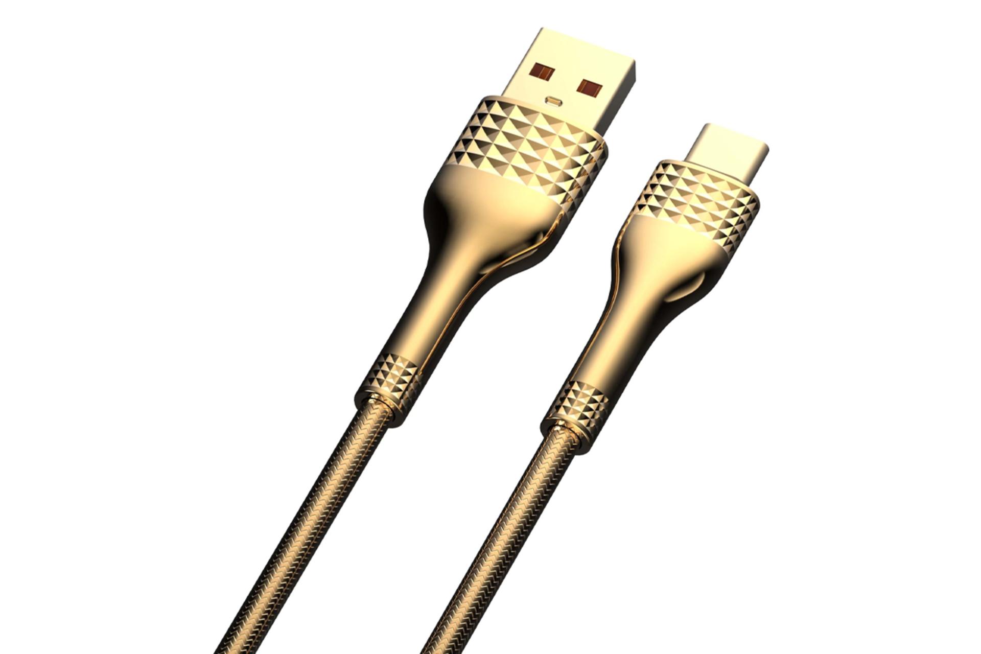 کانکتور و اتصال کابل شارژ USB الدینیو Type-A به Type-C مدل LS651 با طول 1 متر