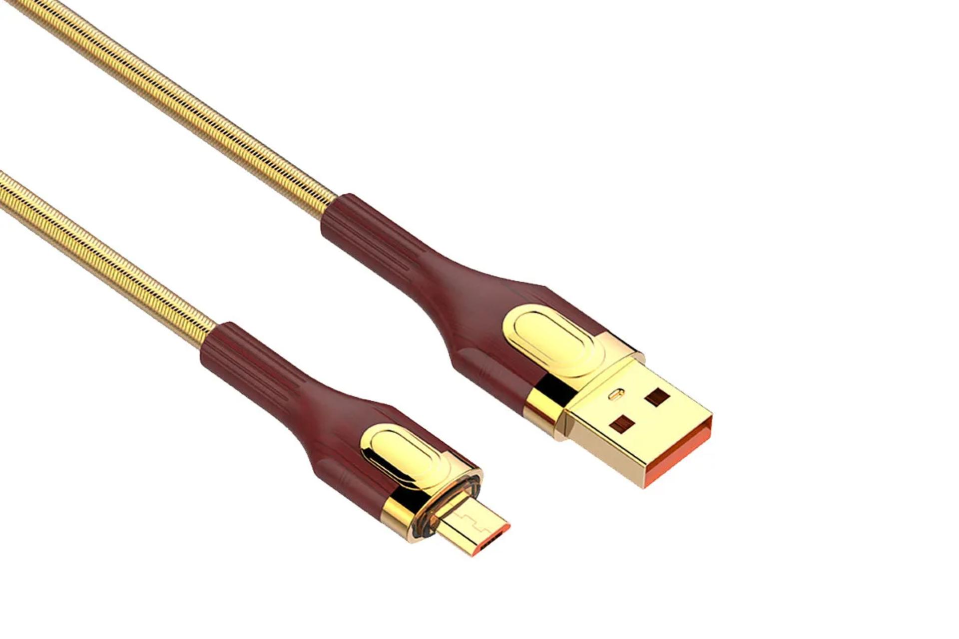 کانکتور و اتصال کابل شارژ USB الدینیو Type-A به Micro-USB مدل LS681 با طول 1 متر