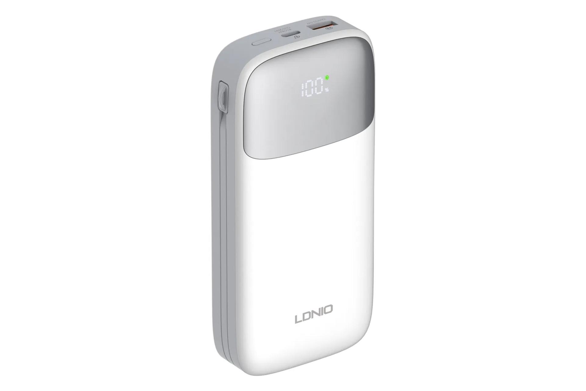 سمت چپ پاور بانک الدینیو LDNIO PQ20 20000mAh