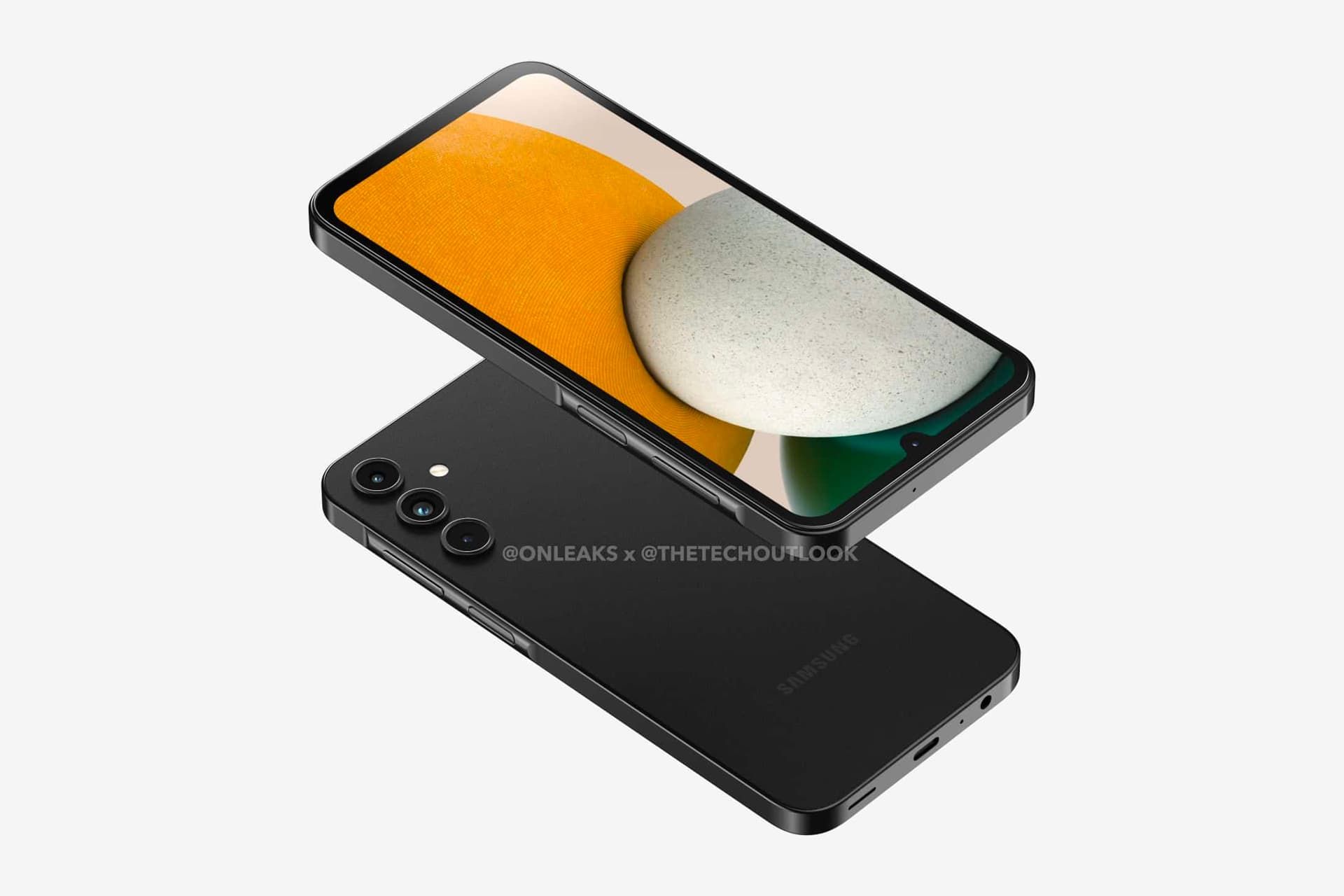 رندر فاش شده گلکسی A15 رنگ مشکی