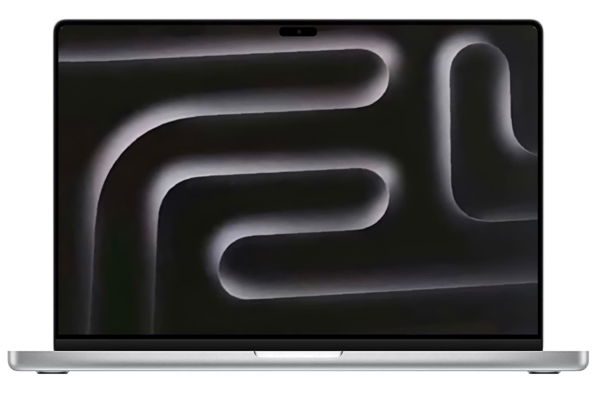 مک بوک پرو با داینامیک آیلند نمای جلو غیررسمی