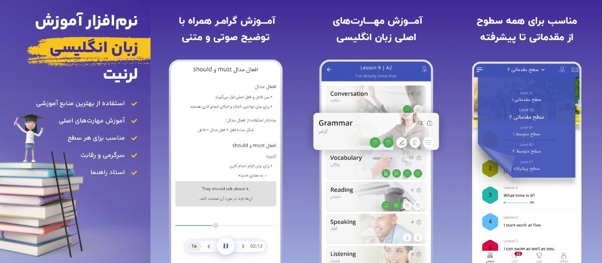 برنامه لرنیت اندروید