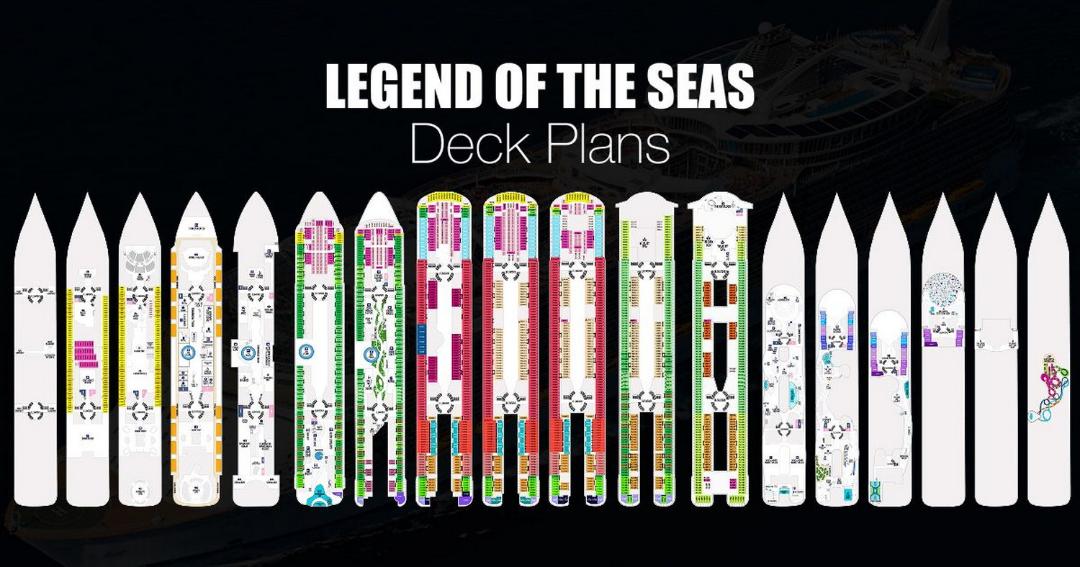 عرشه‌های مختلف کشتی Legend of the Seas