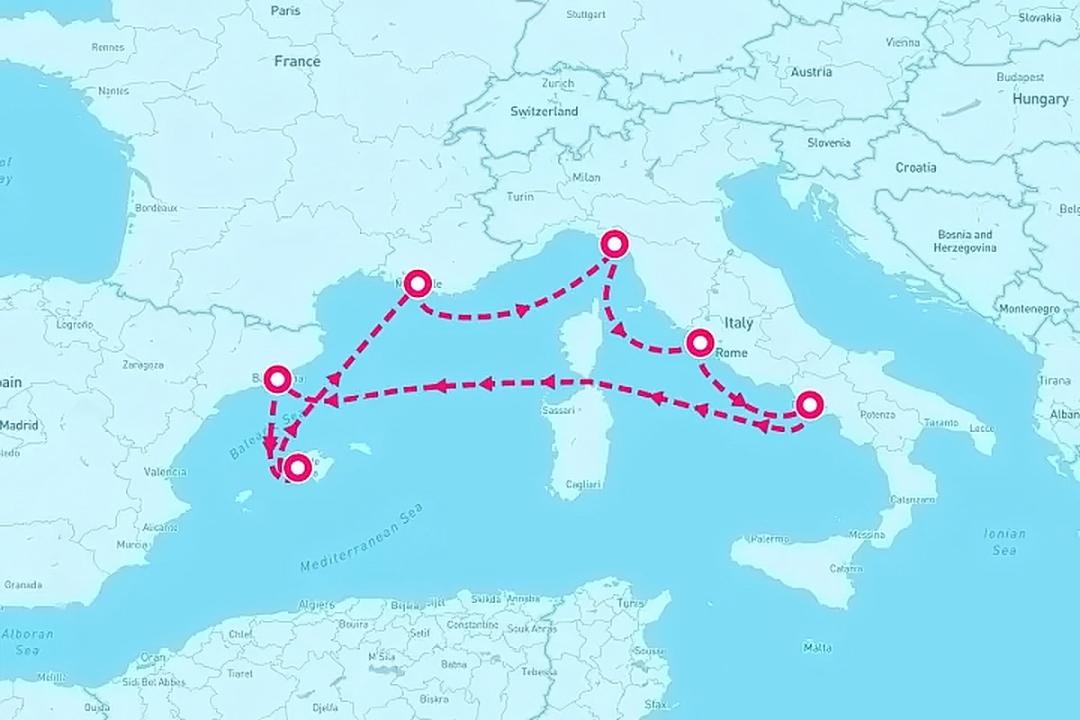 نقشه اولین سفر کشتی افسانه دریاها