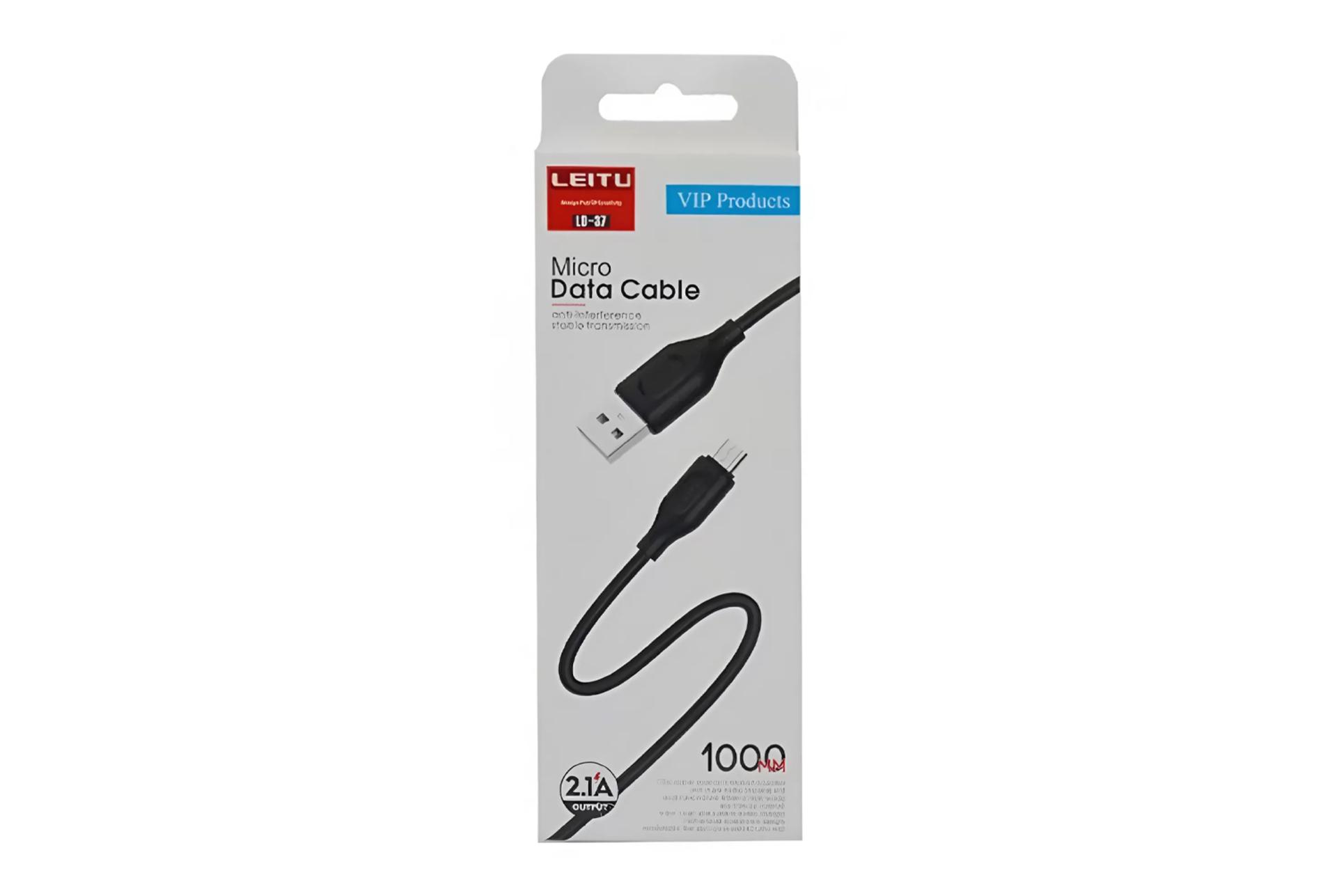 جعبه کابل شارژ USB لیتو Type-A به Micro-USB مدل LD-37 با طول 1 متر