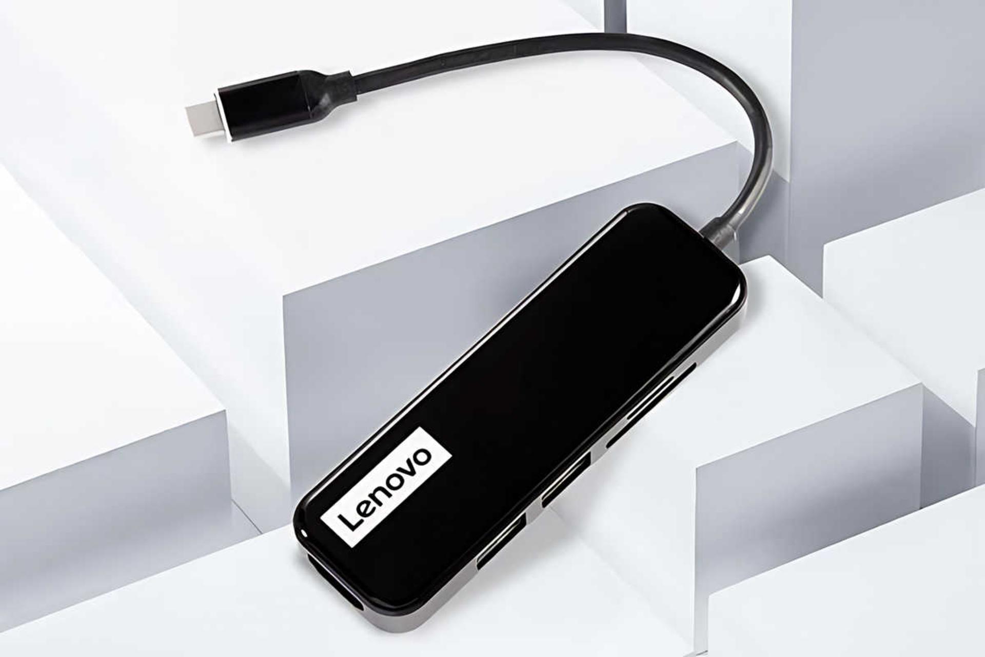 درگاه HDMI هاب USB-C لنوو 5 پورت مدل EH05