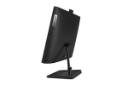 نمای نیمرخ پنل پشت کامپیوتر همه کاره Lenovo IdeaCentre AIO 3 27IAP7 با نمایش پایه، لوگو و لبه سمت راست رنگ مشکی