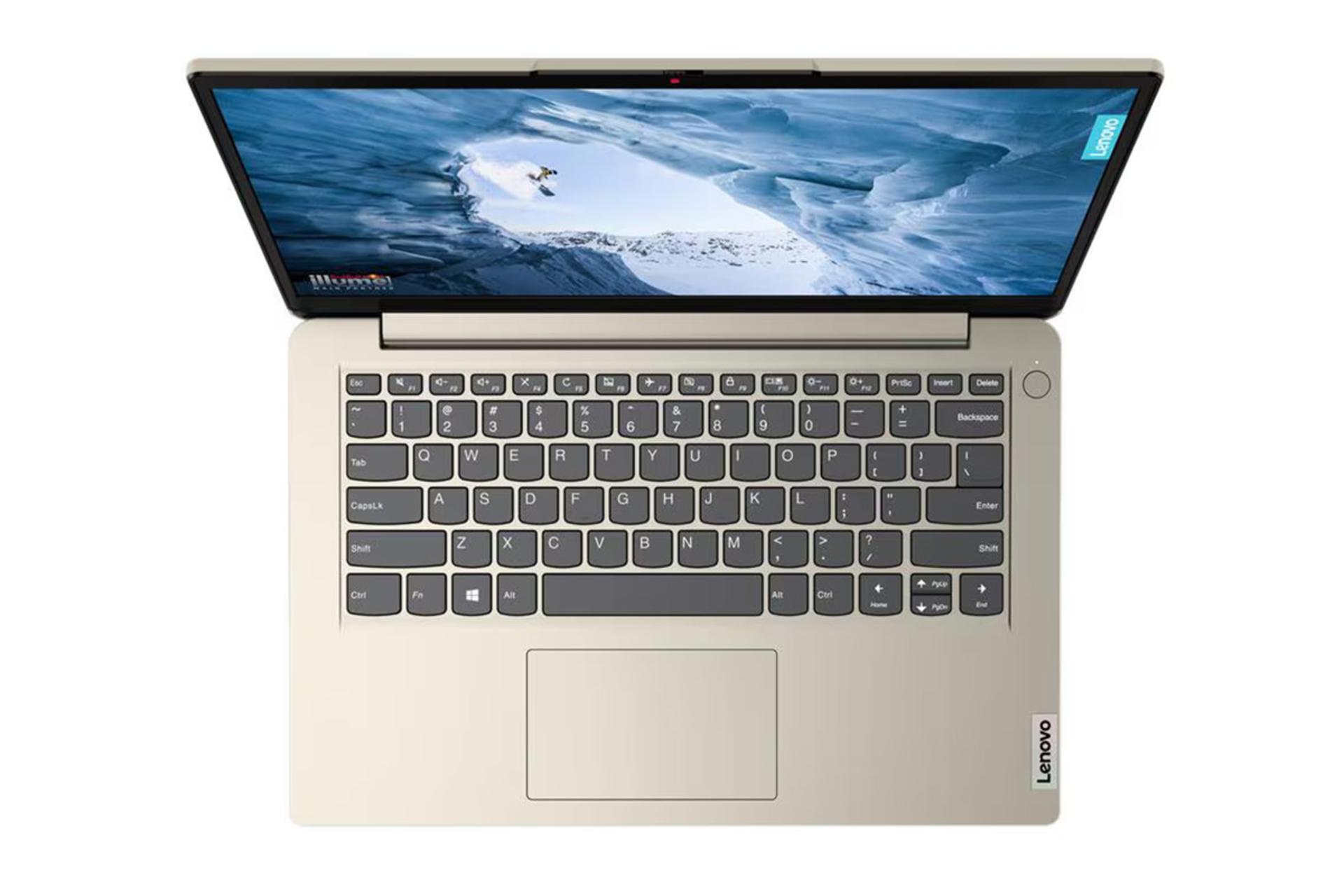 لپ تاپ لنوو Lenovo IdeaPad 1 14IJL7 نمای بالا و کیبورد