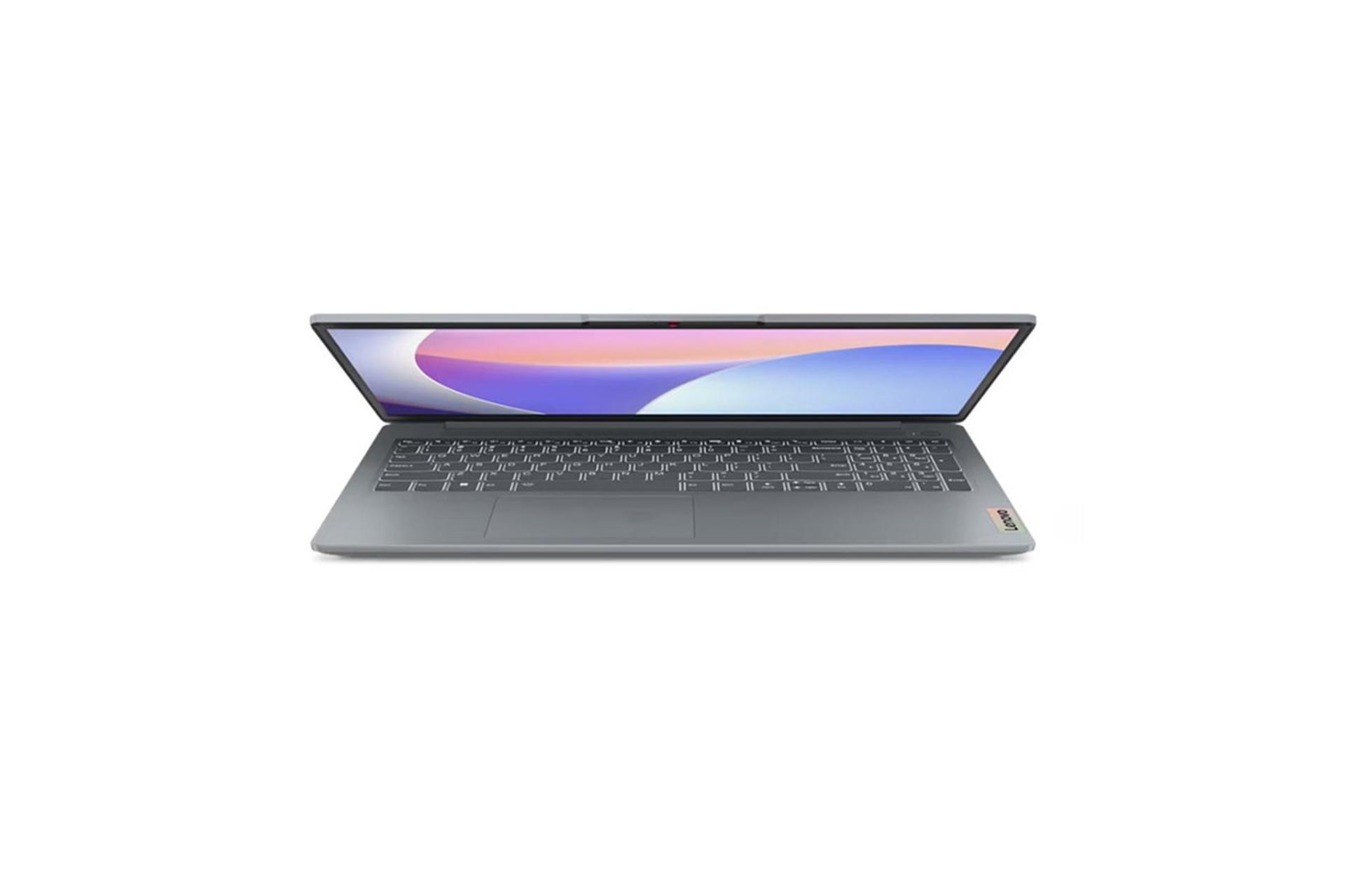 لپ تاپ لنوو Lenovo IdeaPad Slim 3 15IAN8 نمای جلو درب نیمه بسته