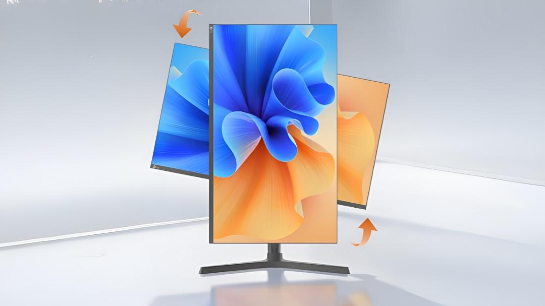 نمای جلو مانیتور لنوو لئوکو M3237PL در حال گردش