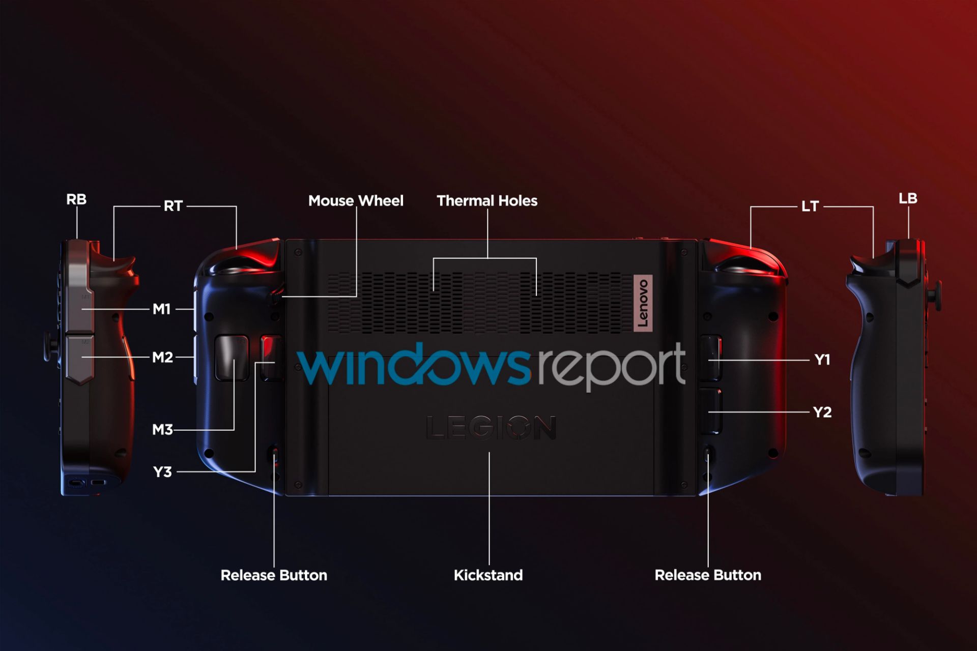 لنوو لیجن گو تصویر فاش شده نمای پشت
