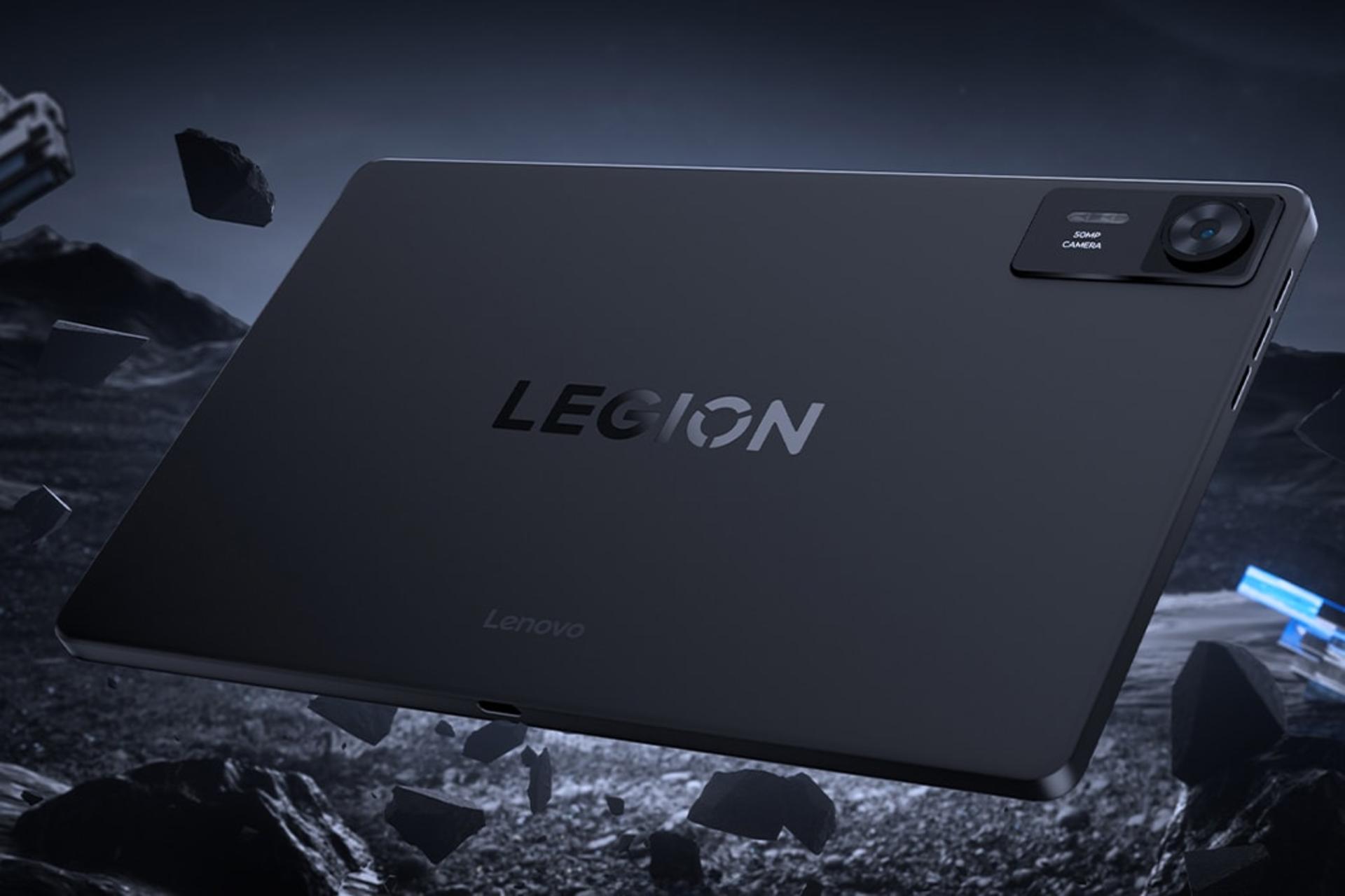 نمای نیمرخ تبلت Legion Y700 لنوو نسل چهارم / Lenovo Legion Y700 Gen 4 با نمایش لبه سمت چپ رنگ مشکی
