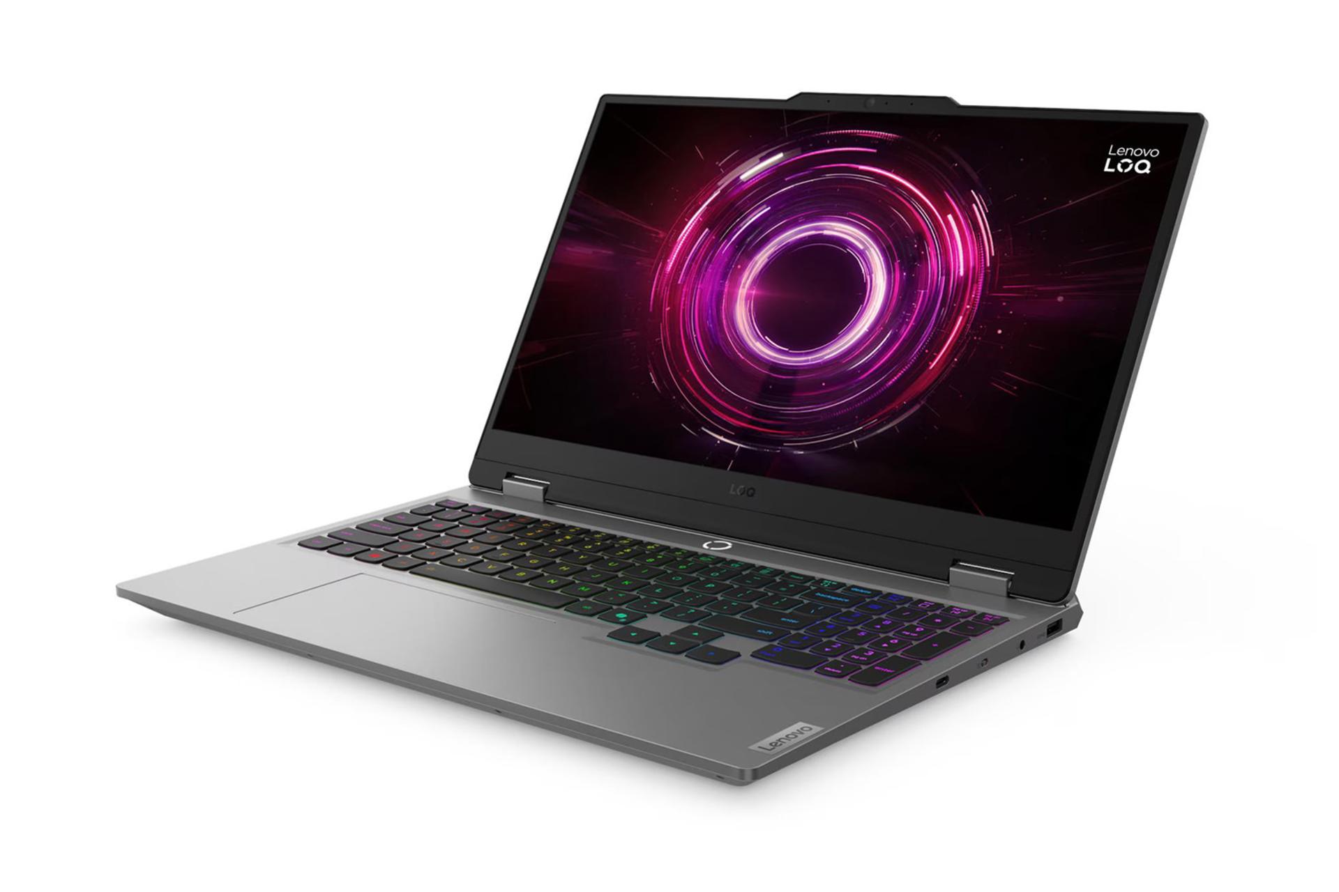 لپ تاپ لنوو Lenovo LOQ 15AHP10 نمای جلو و راست