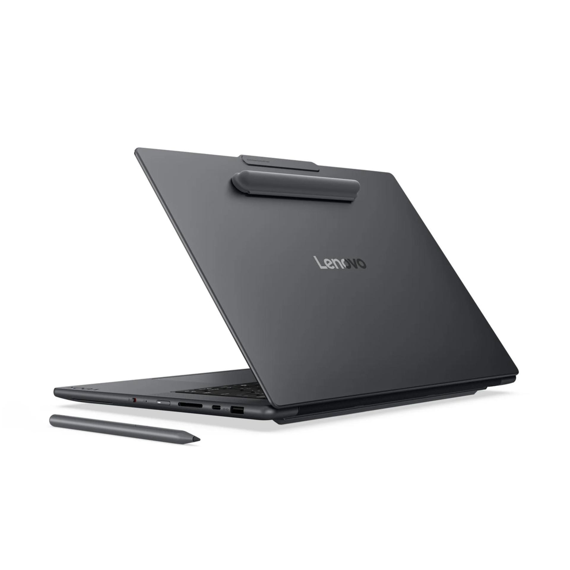 لپتاپ لنوو (Lenovo) مدل RTX Spark با قلم دیجیتال روی سطح سفید