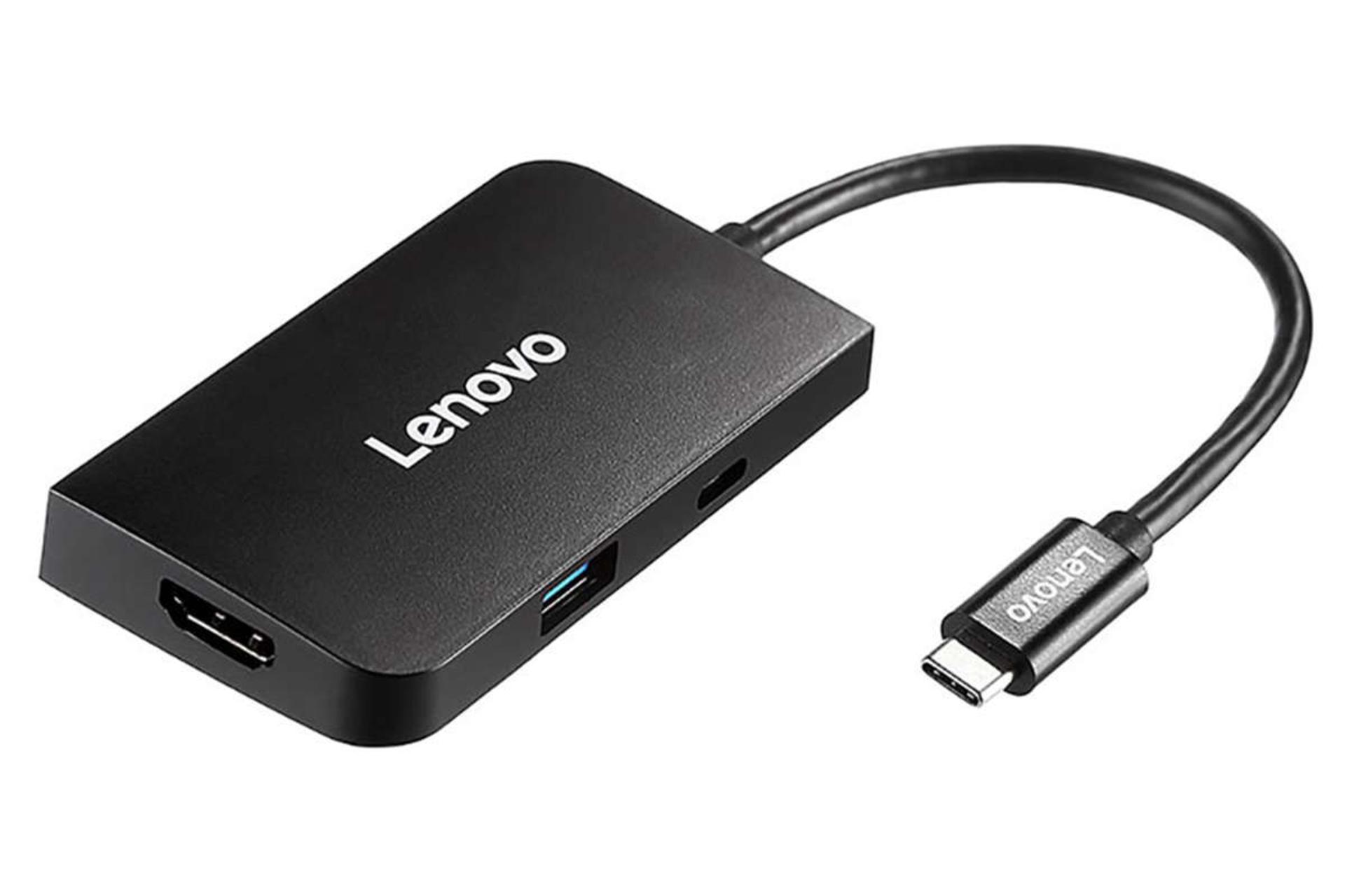 نمای جلوی هاب USB-C لنوو 5 پورت مدل S705
