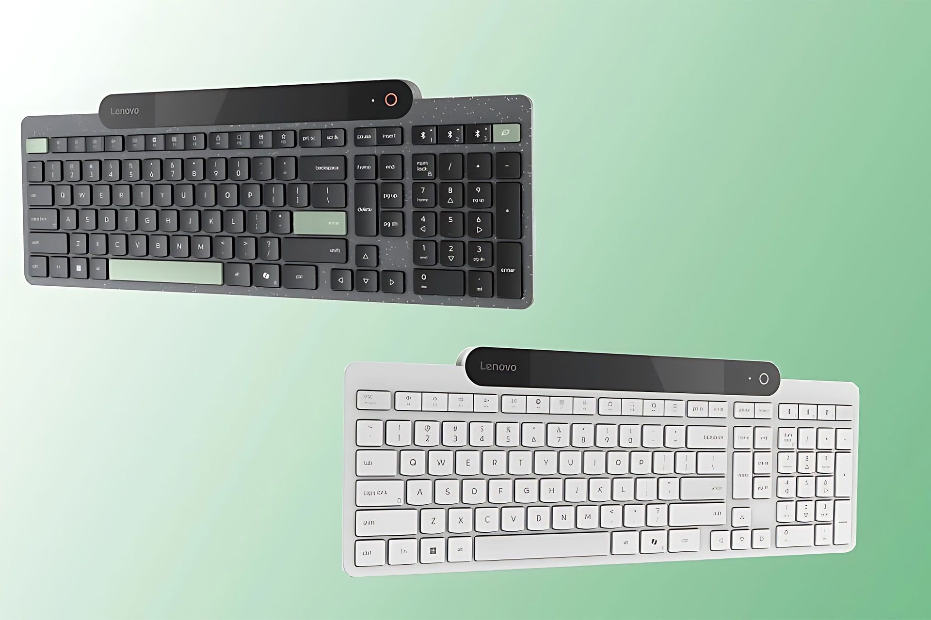 کیبورد خورشیدی لنوو از نمای جلو