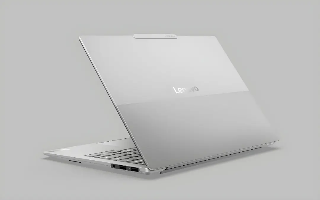 لپ‌تاپ لنوو ThinkBook 14x با بدنه نقره‌ای و طراحی باریک