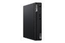 نمای نیمرخ کامپیوتر کوچک ThinkCentre M70q لنوو با نمایش پنل جلو و بالا