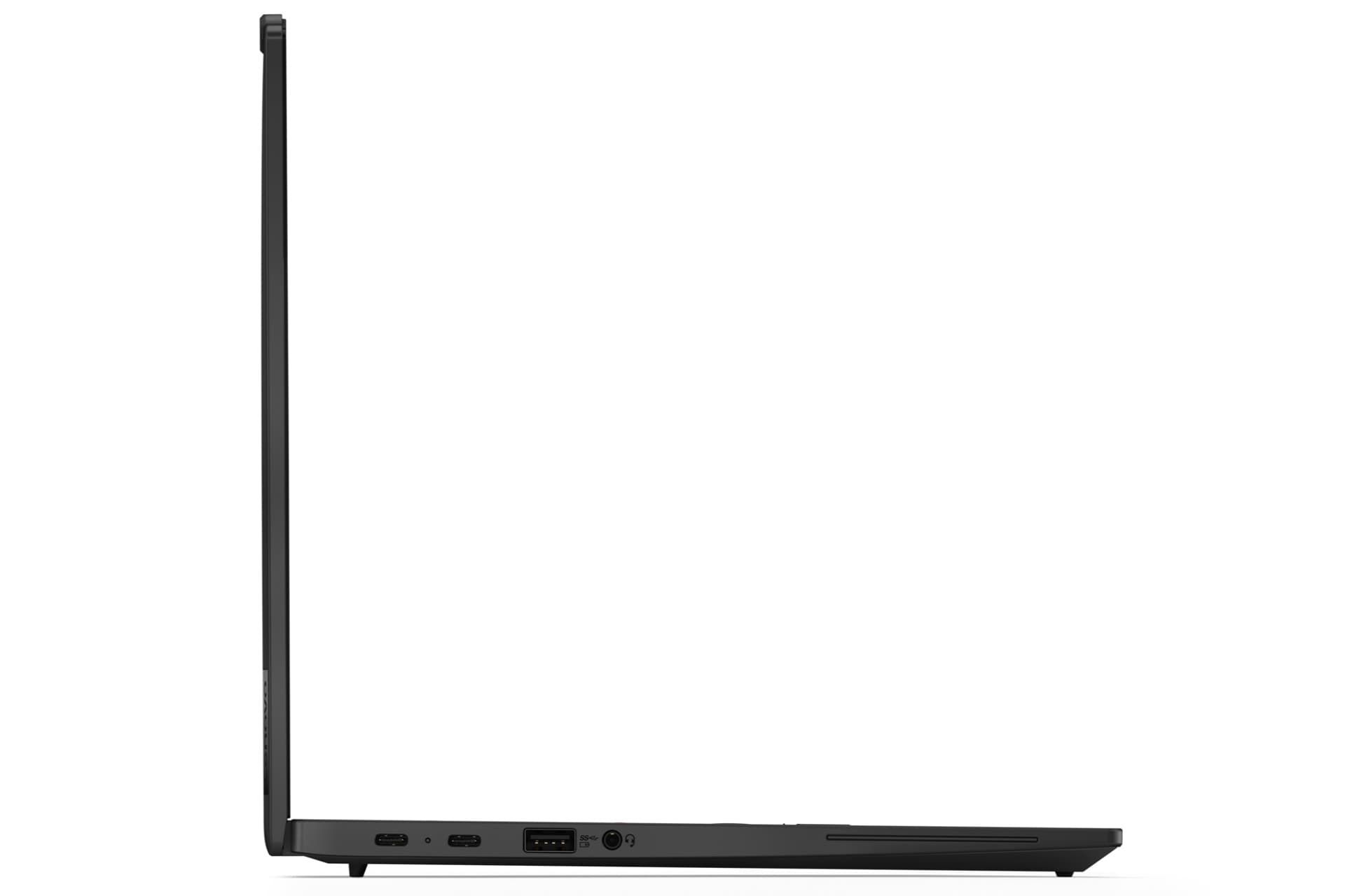 نیم رخ لپ تاپ ThinkPad X13 در حالت باز
