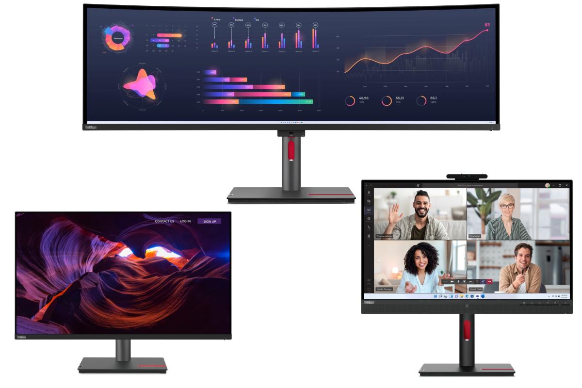 مانیتورهای جدید ThinkVision لنوو در مدل‌های متنوع برای نیازهای مختلف ...