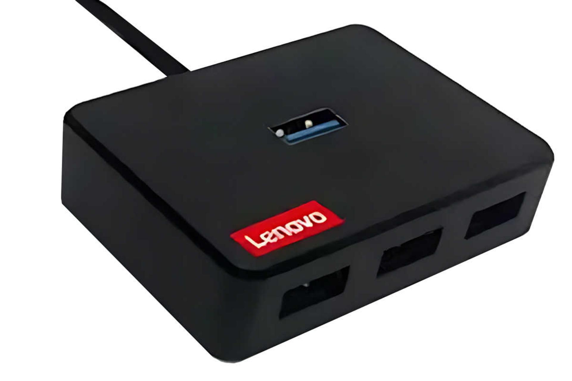 نمای جلوی هاب USB-A لنوو 4 پورت مدل X1-04A