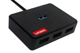 نمای جلوی هاب USB-A لنوو 4 پورت مدل X1-04A