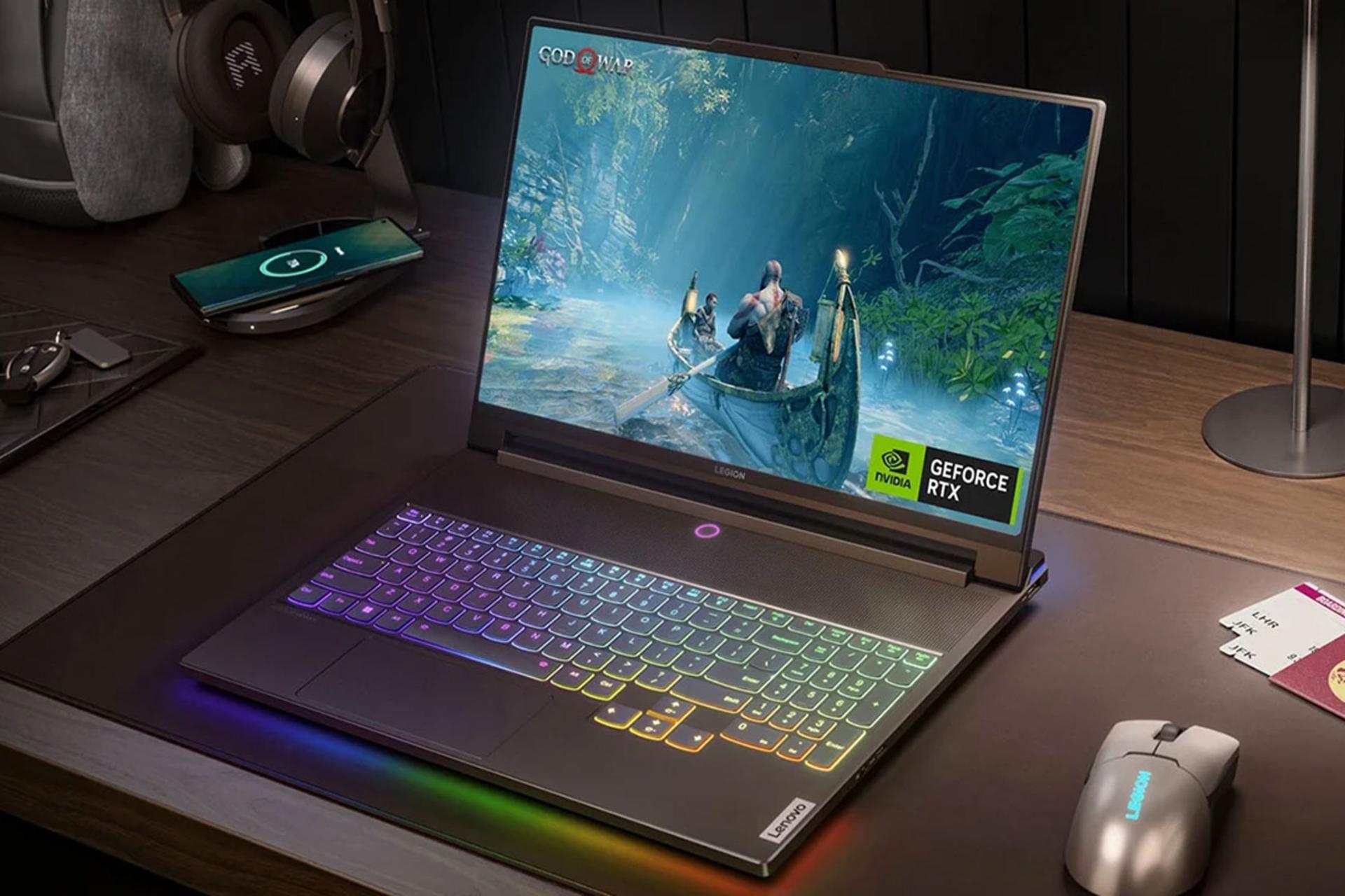 لپ تاپ گیمینگ لنوو Y9000K 2023 روی میز