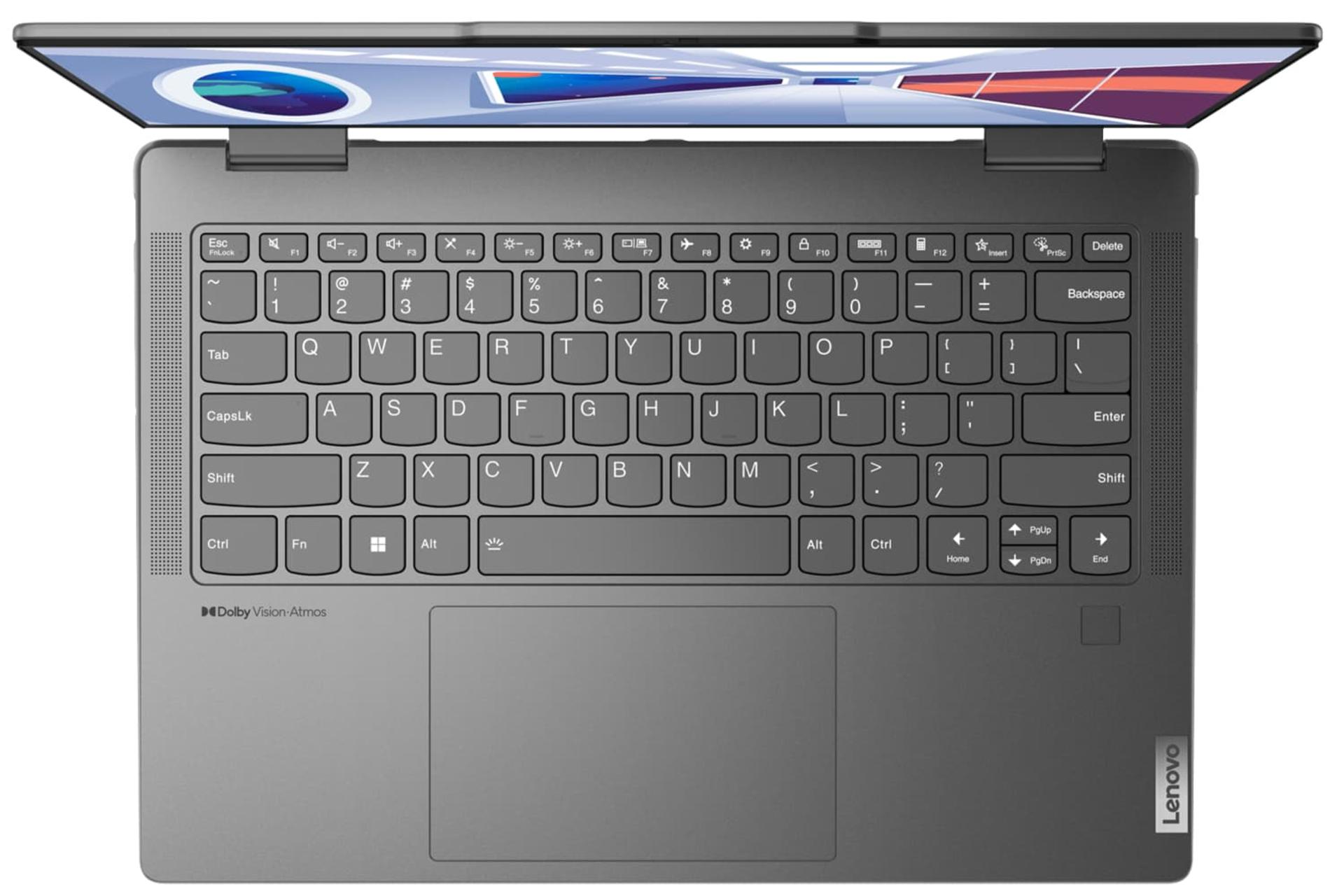 لپ تاپ لنوو Lenovo Yoga 7 2023 از نمای بالا