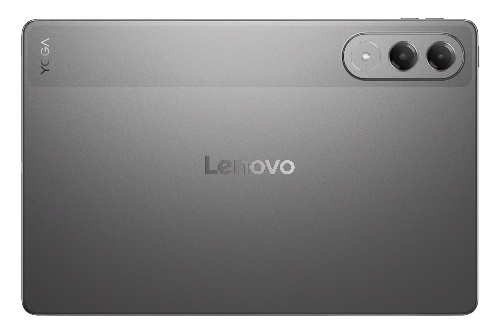 نمای پنل پشت تبلت یوگا تب لنوو / Lenovo Yoga Tab با نمایش لوگو و دوربین پنل پشت رنگ خاکستری