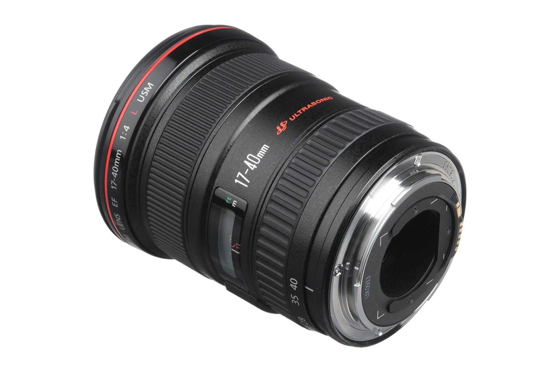 لنز کانن Canon EF 17-40mm f/4.0L USM نمای پشت و محل اتصال به دوربین