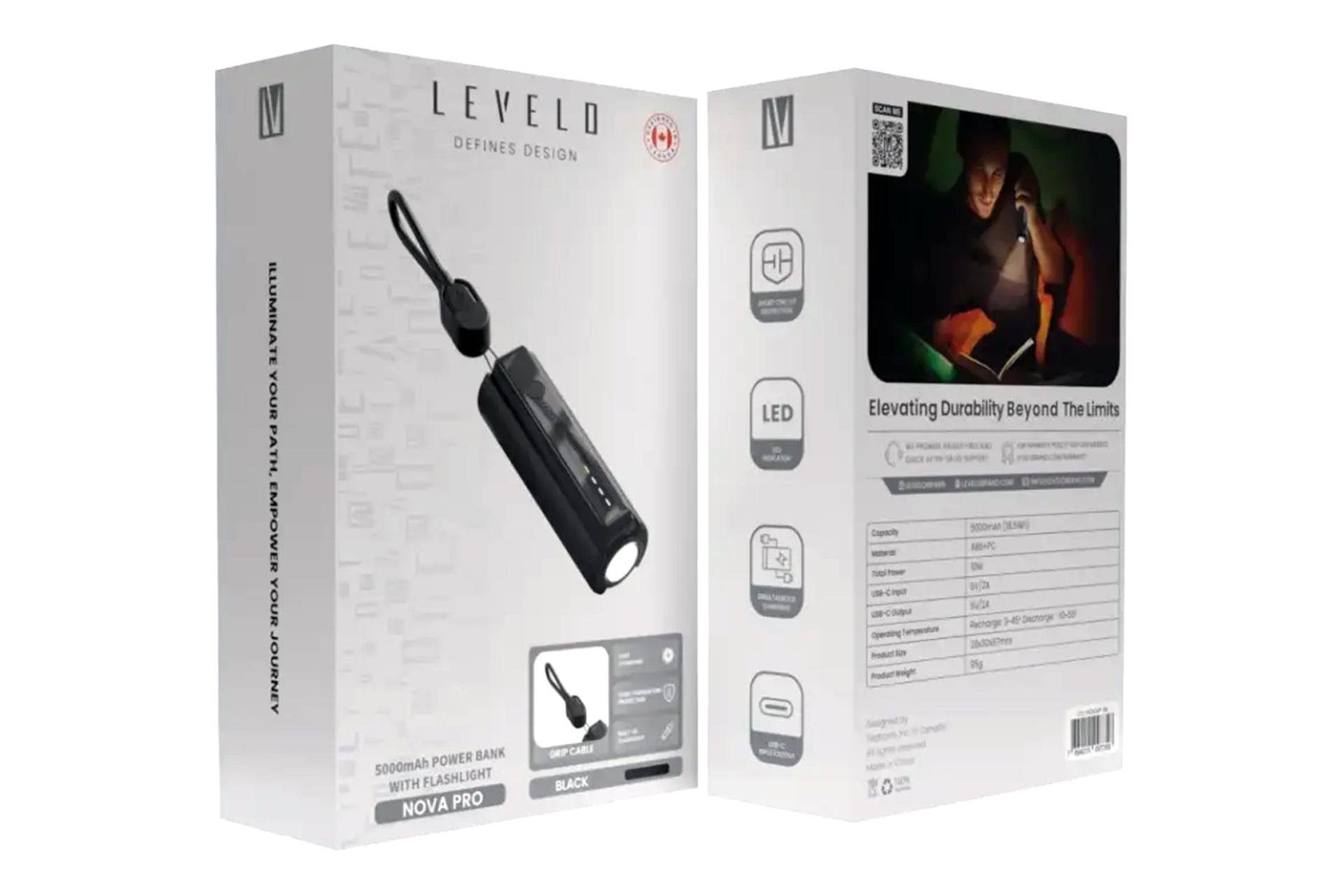 جعبه پاور بانک لولو Levelo Nova Pro 5000mAh
