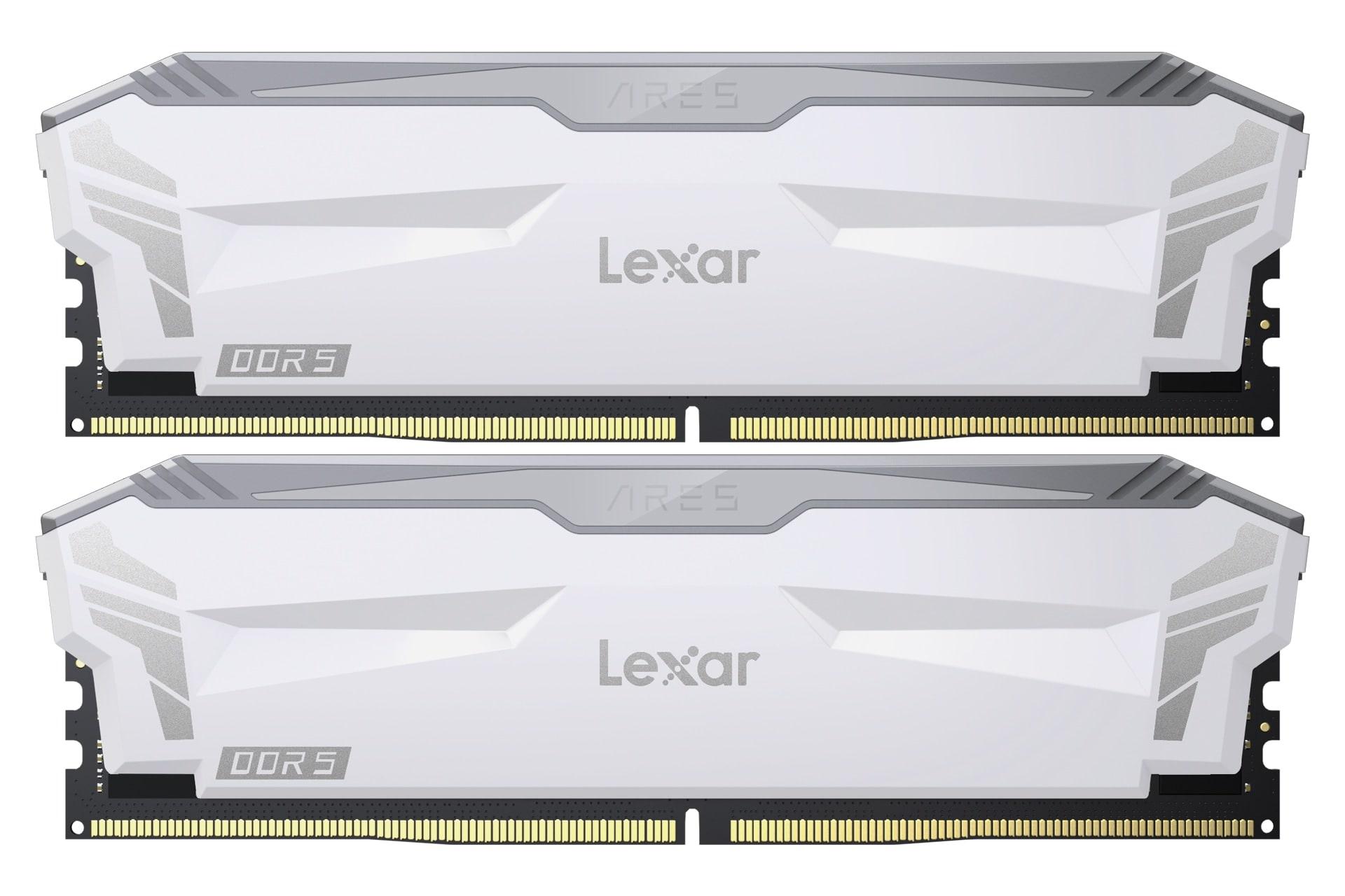 رم لکسار Lexar ARES DDR5 سفید دوکاناله