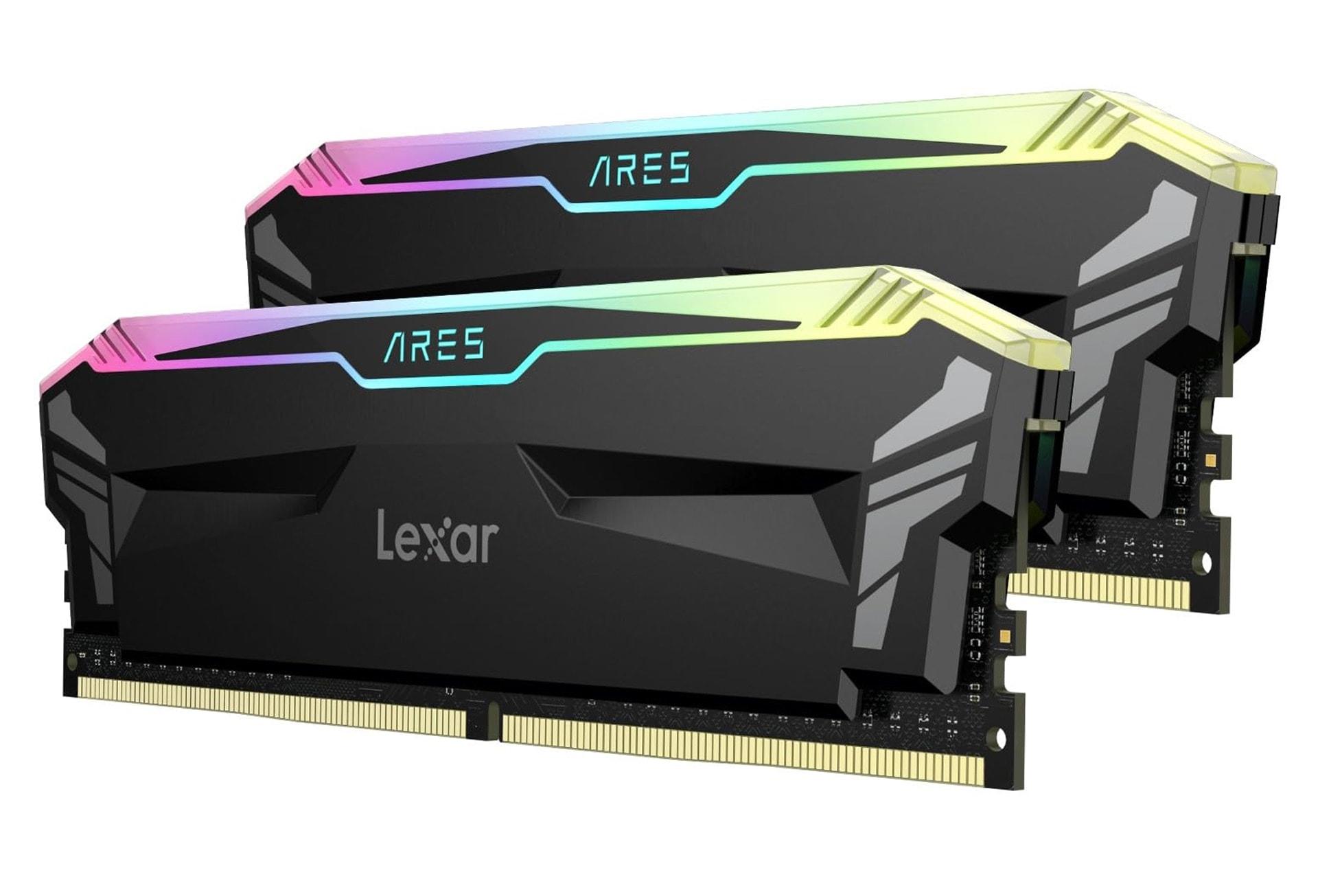 سمت راست رم لکسار Lexar ARES RGB DDR5 مشکی دوکاناله