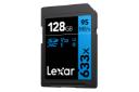 نمای راست کارت حافظه لکسار Lexar High Performance 633x BLUE SDXC Class 10 UHS-I U3 128GB