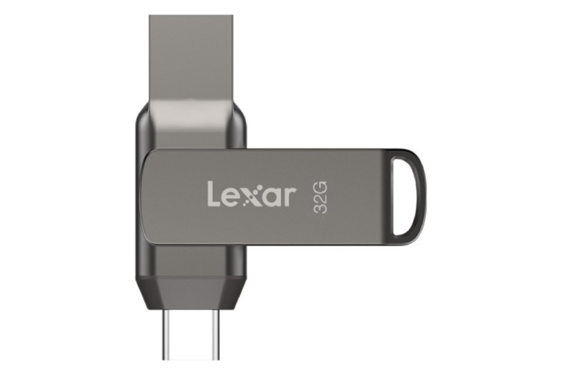 نمای کلی فلش مموری لکسار JumpDrive مدل D400 ظرفیت 32 گیگابایت USB 3.2 Gen 1