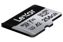 کارت حافظه لکسار microSDXC با ظرفیت 256 گیگابایت مدل Professional SILVER PLUS A2 V30