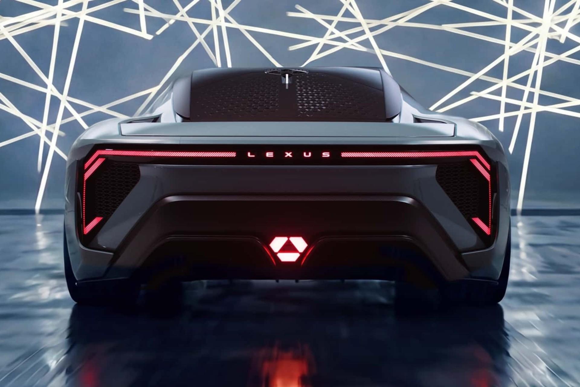 نمای عقب خودرو لکسوس LFA کانسپت