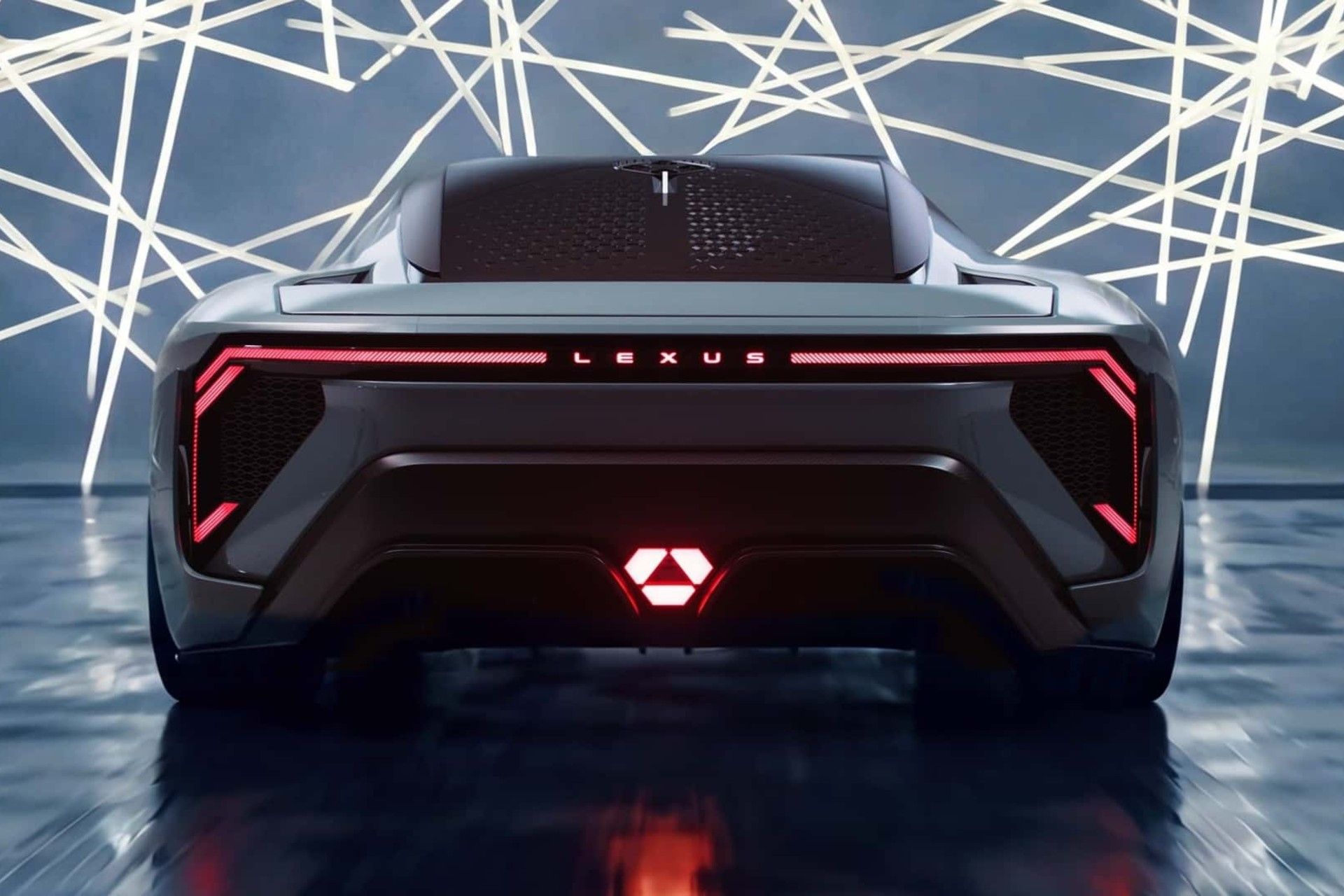 نمای عقب خودرو لکسوس LFA کانسپت