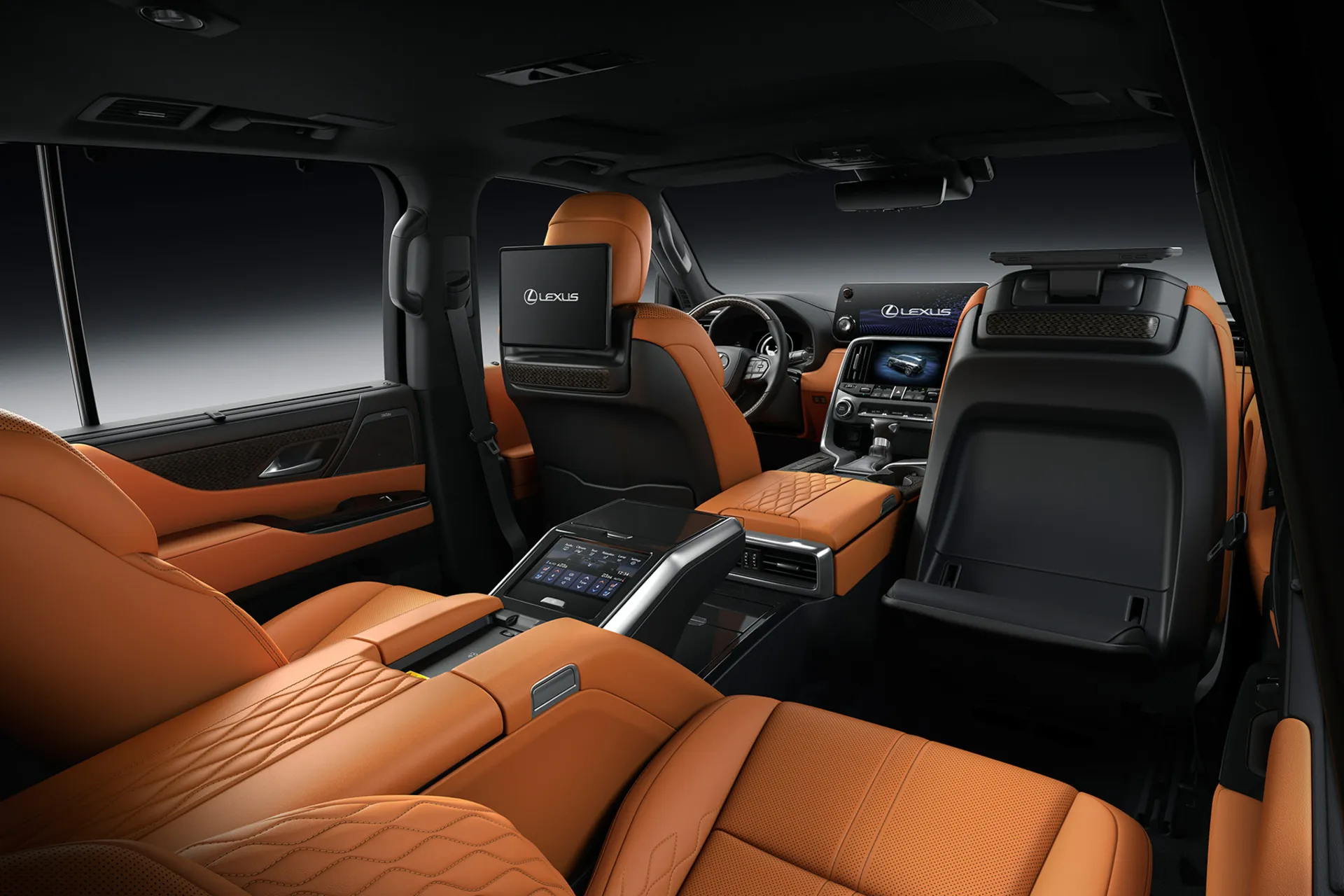 خودرو لکسوس Lexus LX600 2025 نمای داخل و صندلی های عقب