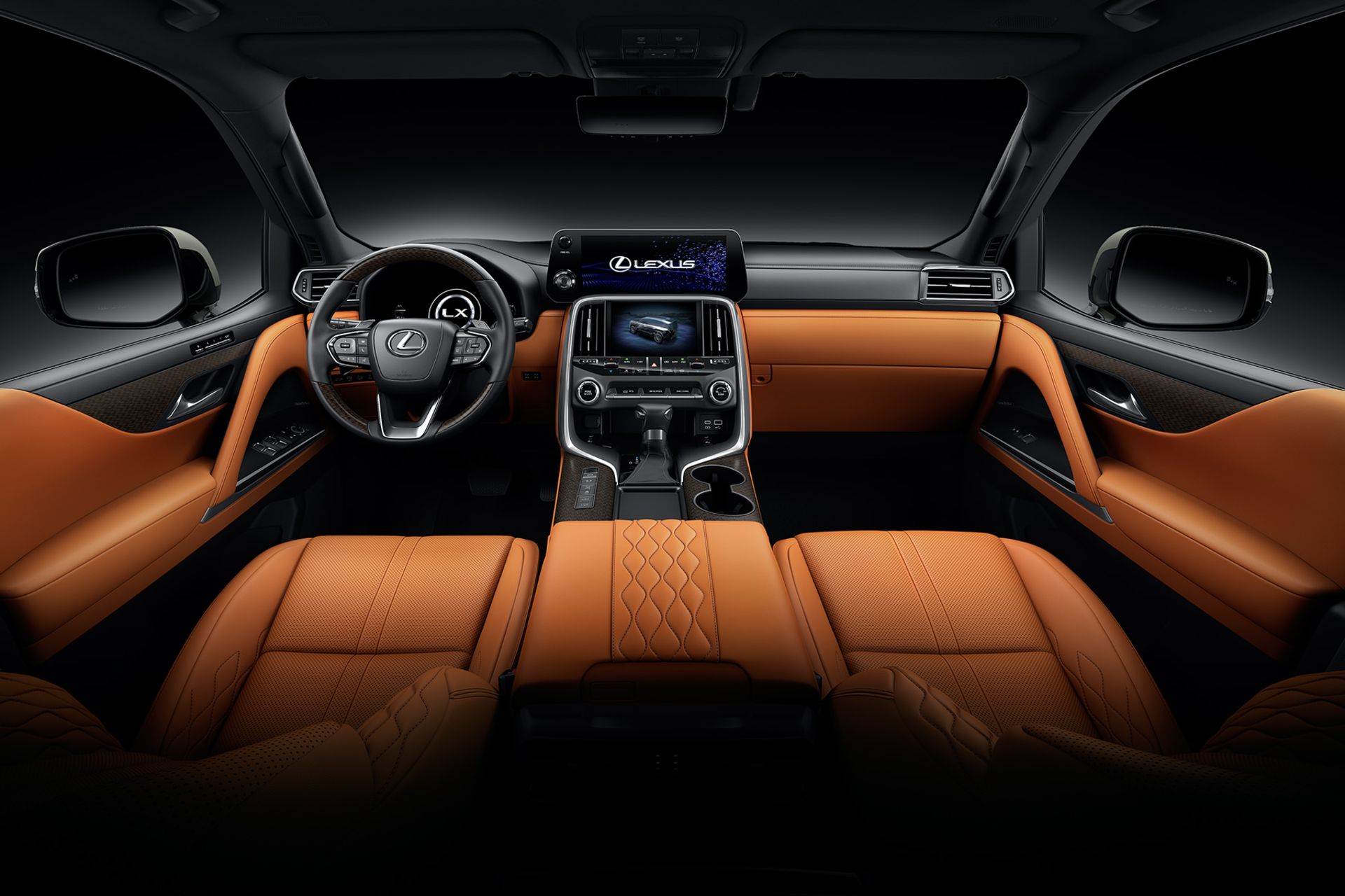 خودرو لکسوس Lexus LX600 2025 نمای داخل و پشت فرمان